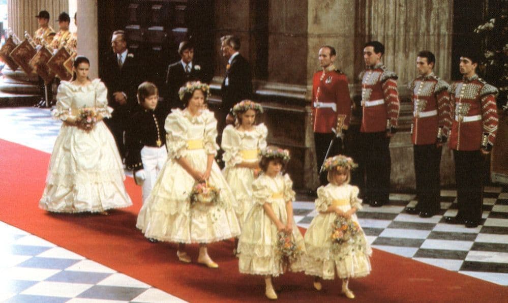 1981 Royal Wedding Royal Bridesmaids Princess Diana Postcard