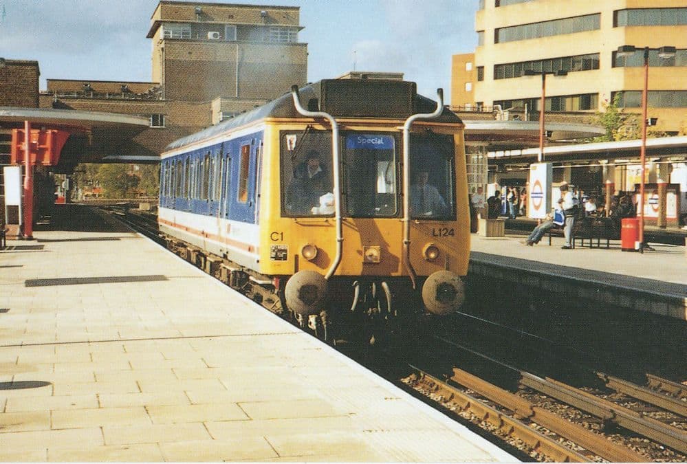 1996 London Underground Train at Harrow On The Hill Postcard
