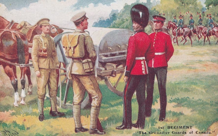 1st Regiment Grenadier Guards Of Canada Gale & Polden War Postcard