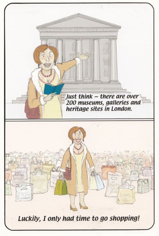 200 London British Art Museum Gallery Never Visit Tourist Comic Humour Postcard