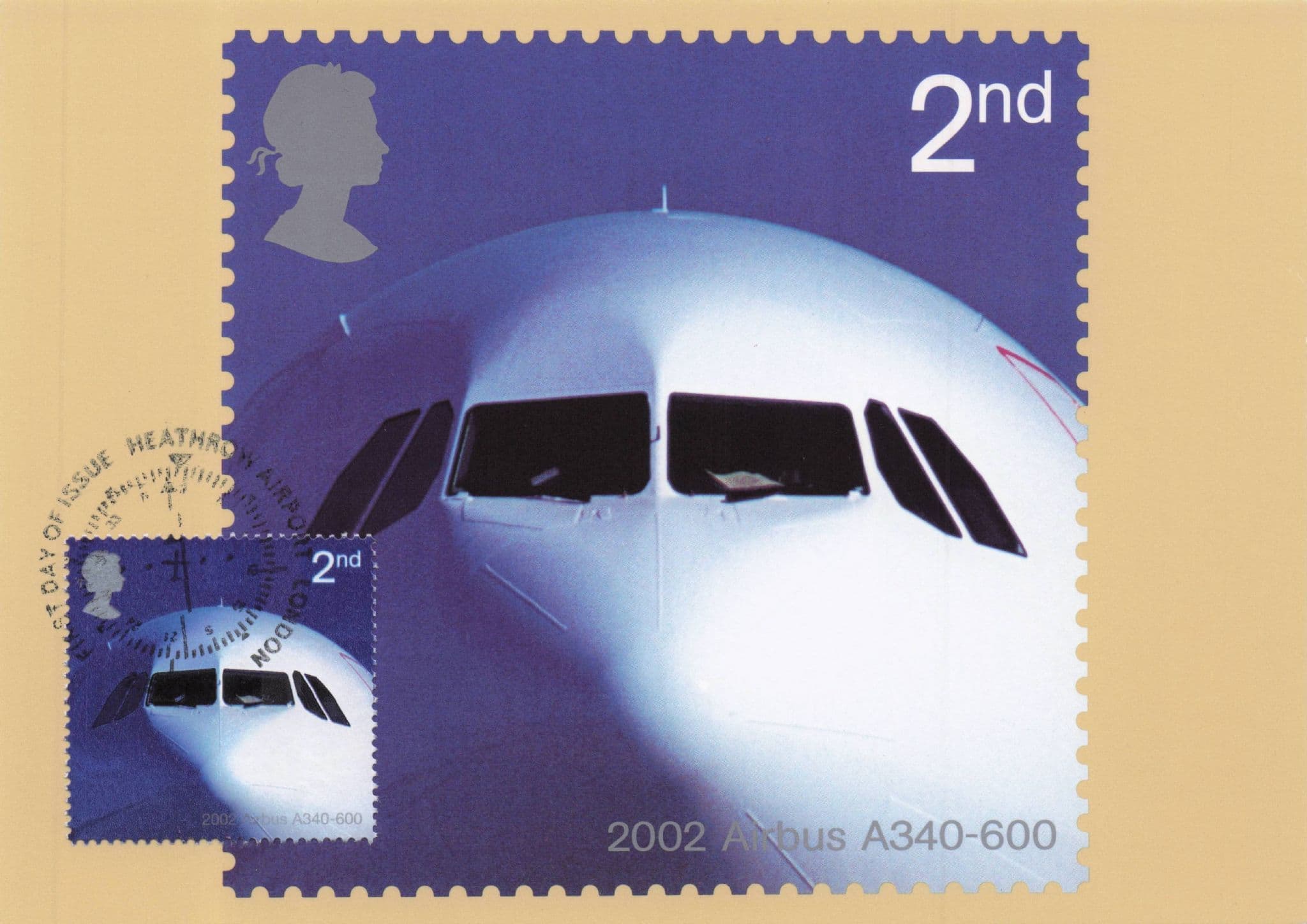 2002 Airbus Plane A43-600 Aircraft Royal Mail FDC Postcard