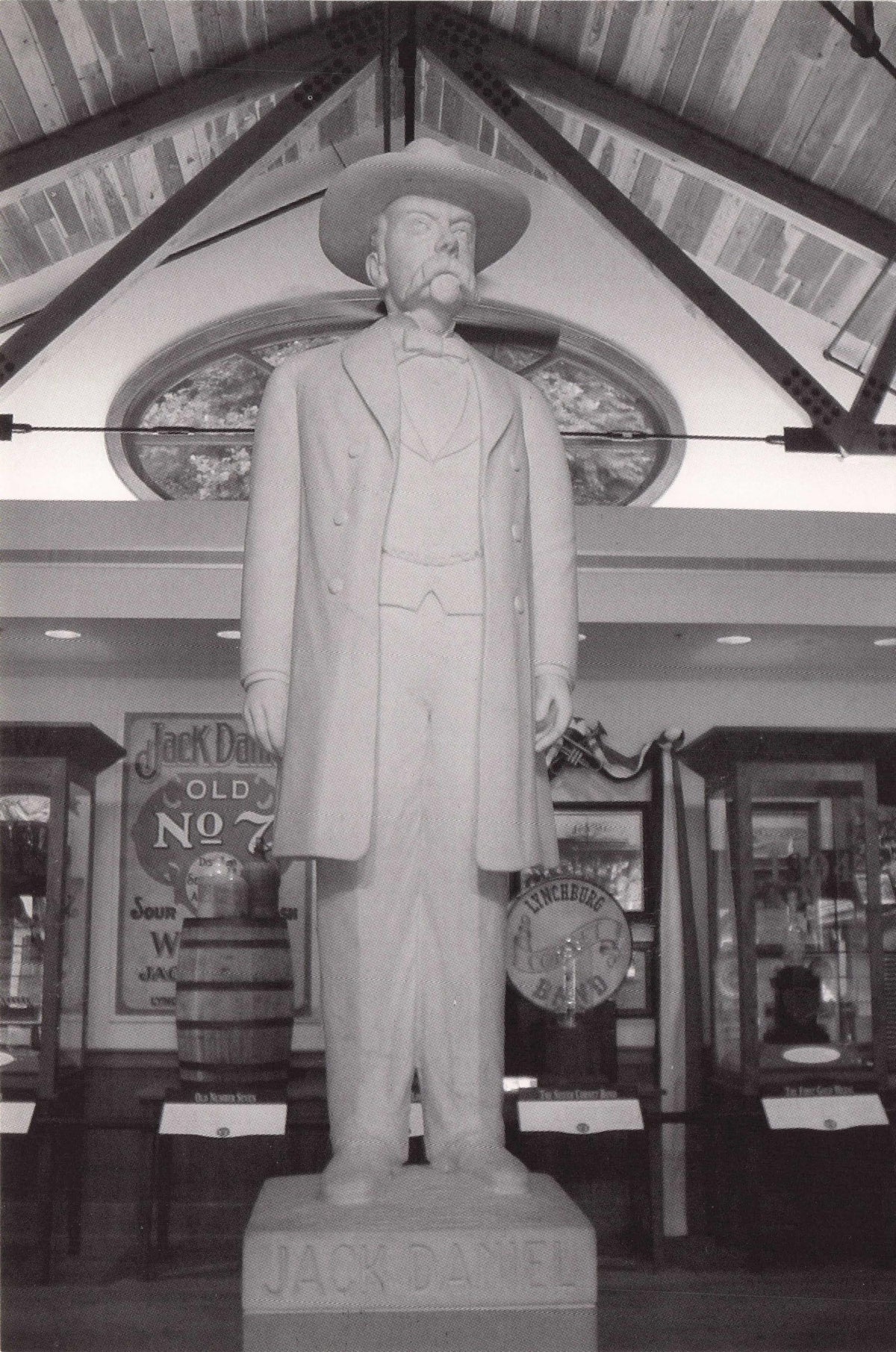 Marble Statue Of Jack Daniels at Cave Spring USA Whisky Art Rare Photo Postcard