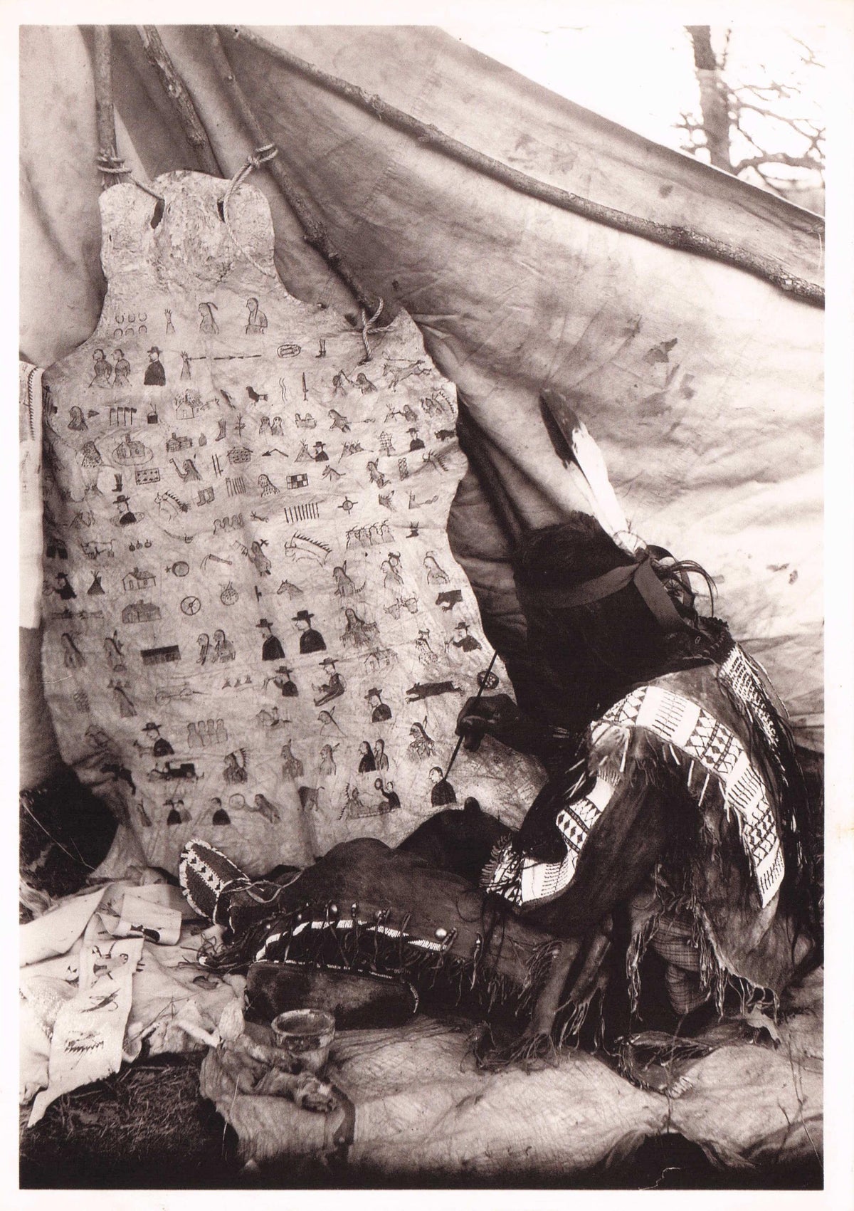 Big Missouri Old Tribe Chief Medicine Man Native Indian American Photo Postcard