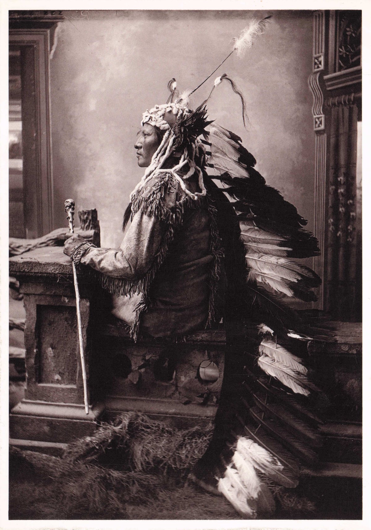 Itomagaju Hunkpapa Sioux Chief 1800s Fetterman Massacre Indian Warrior Postcard