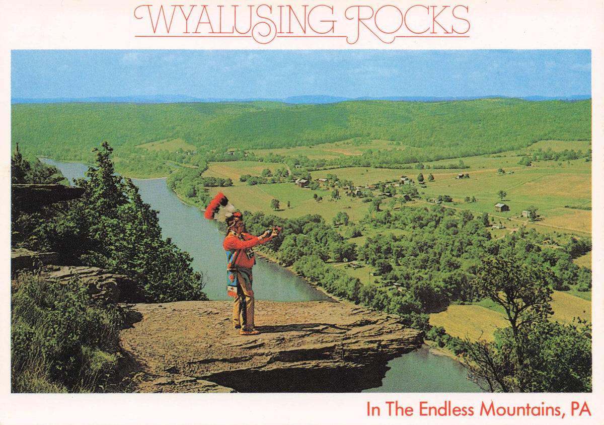 Native Indian Wyallising Rocks Endless Mountains Pennsylvania America Postcard