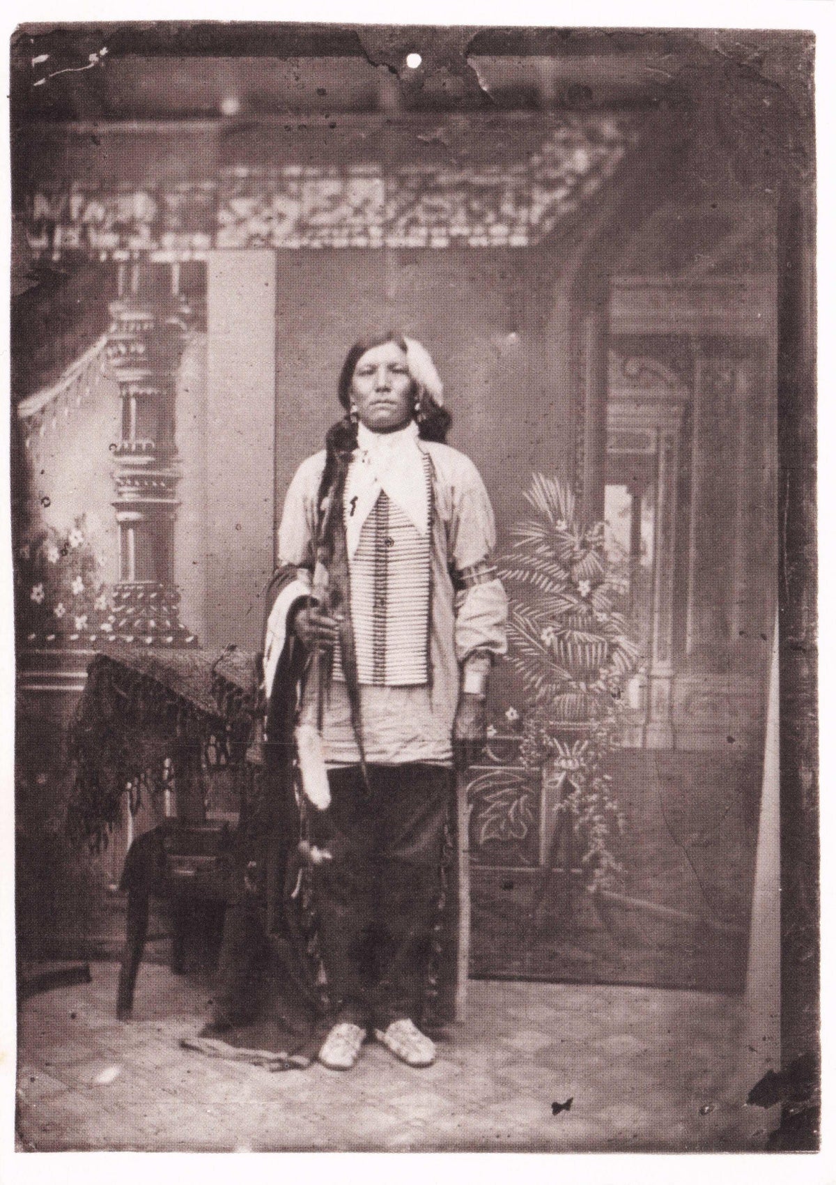 Crazy Horse Sioux Old American Native Indian Chief Battle Only Photo Rare Postcard