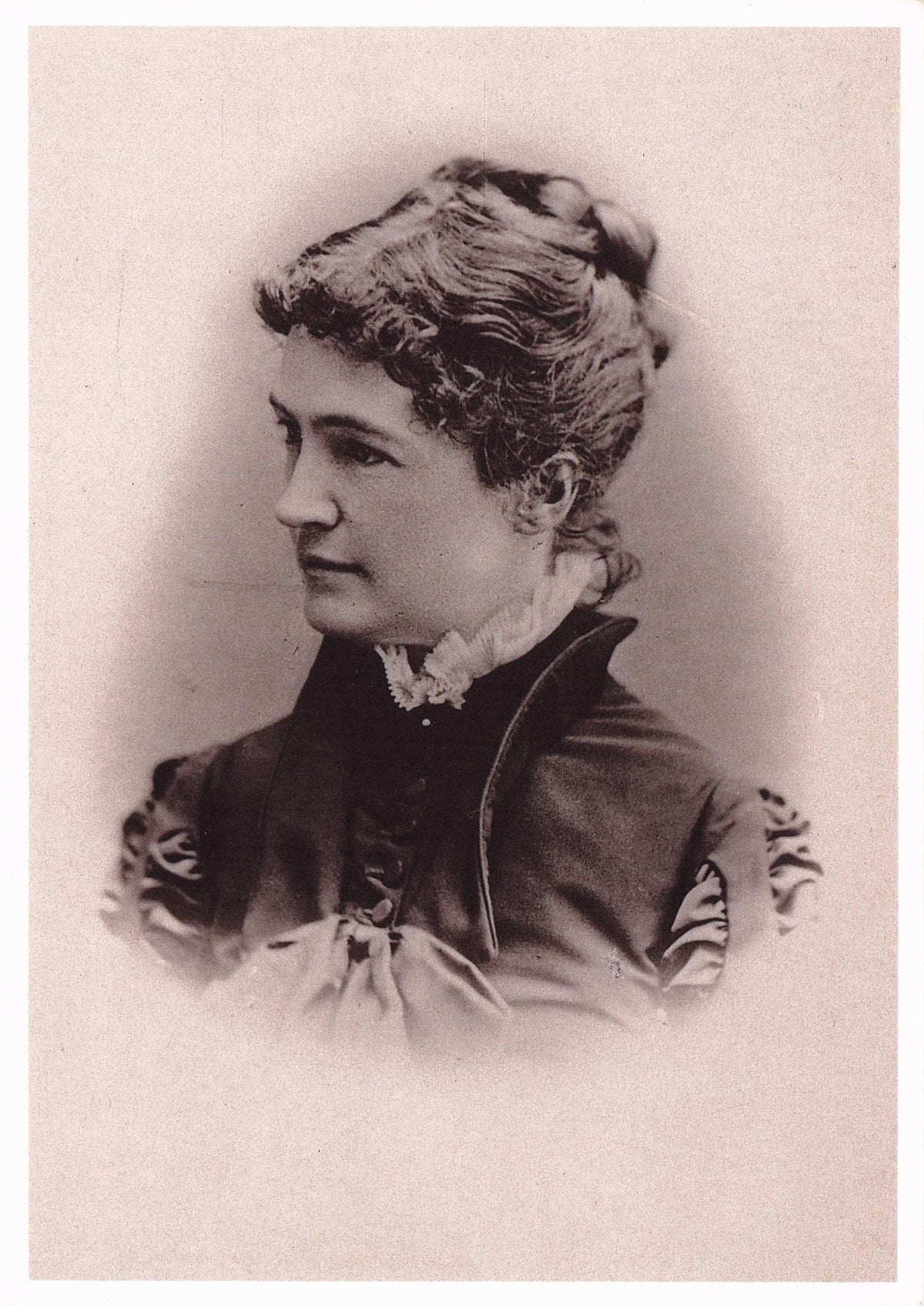Elizabeth Bacon Custer Of Native American Indian George Custer Photo Postcard