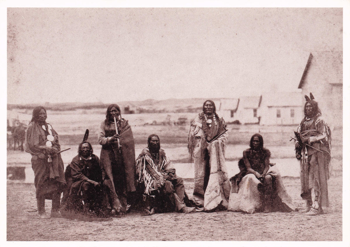 Fort Laramie Treaty Cheyenne Sioux Native Indian American Chiefs Photo Postcard