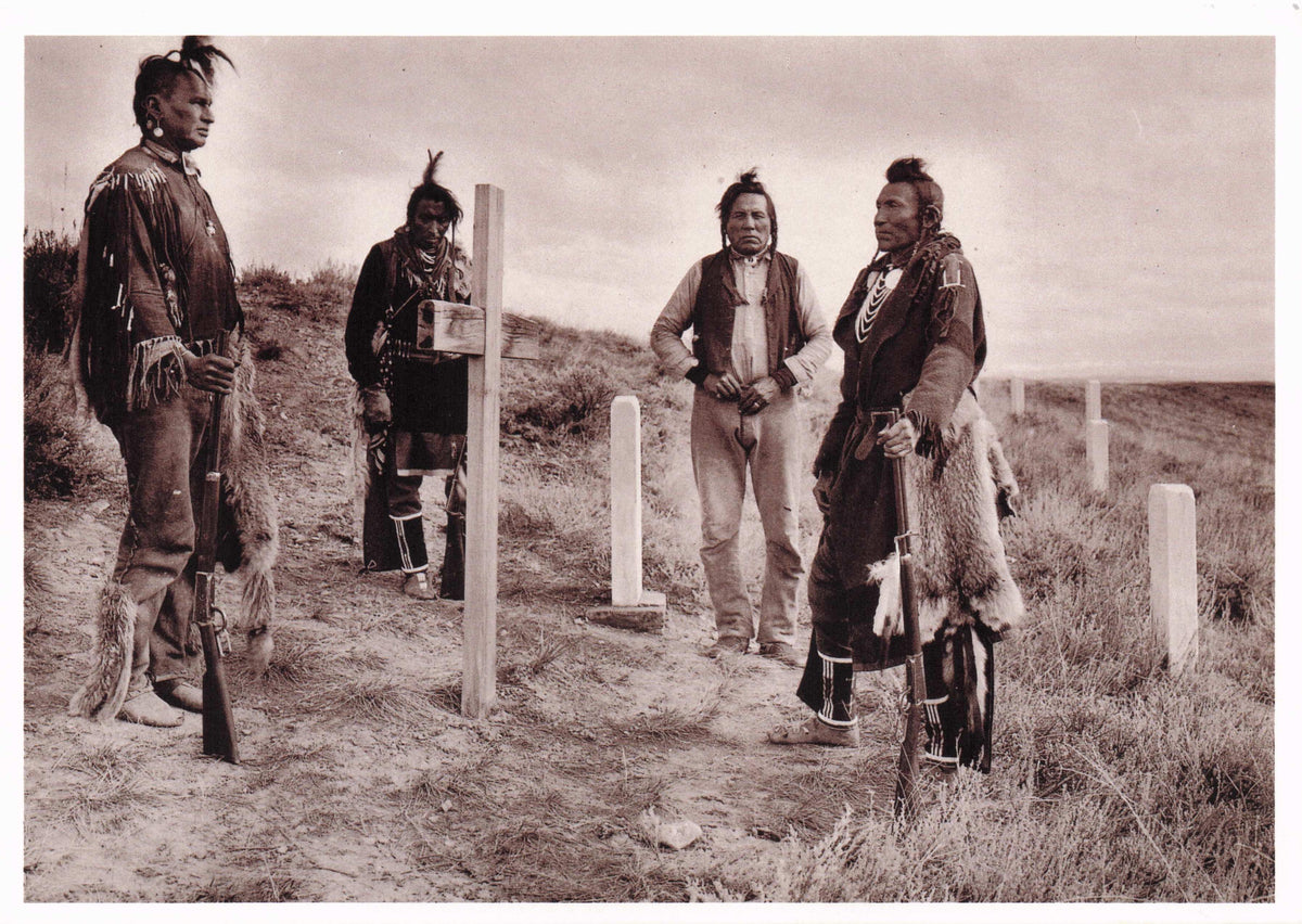 Where George Armstrong Custer Last Stand Old American Battlefield Photo Postcard
