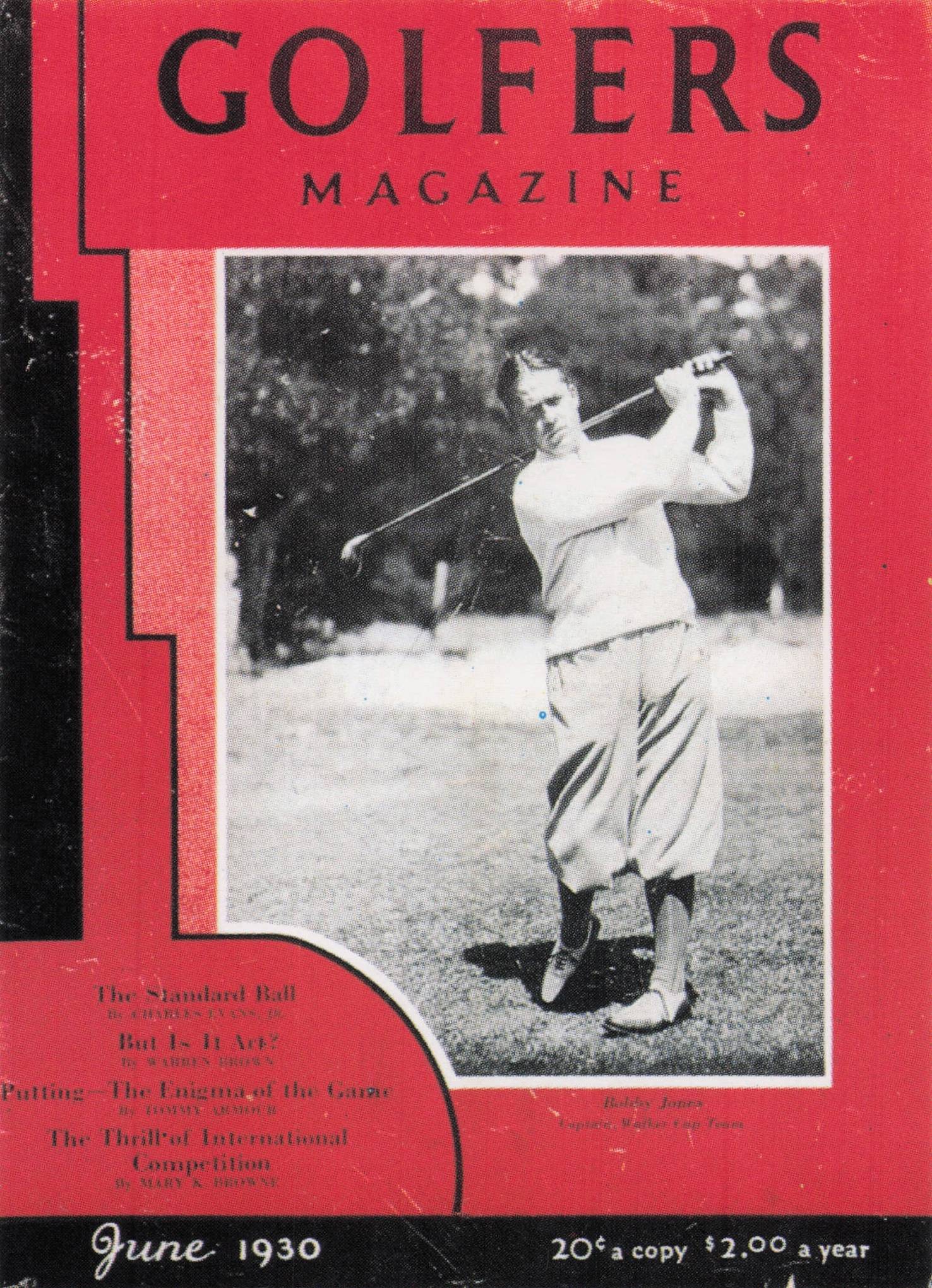 Story Of Bobby Jones USA Old Golfers Magazine Trade Photo Card