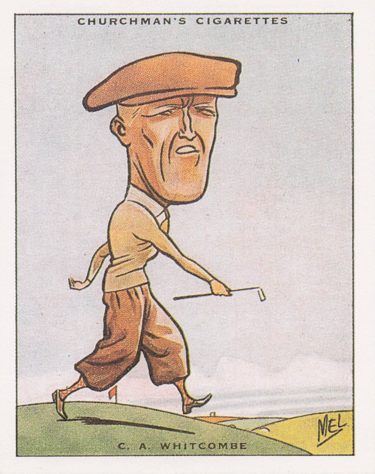 Charles Whitcombe Golf Churchman Prominent Golfers Cigarette Card