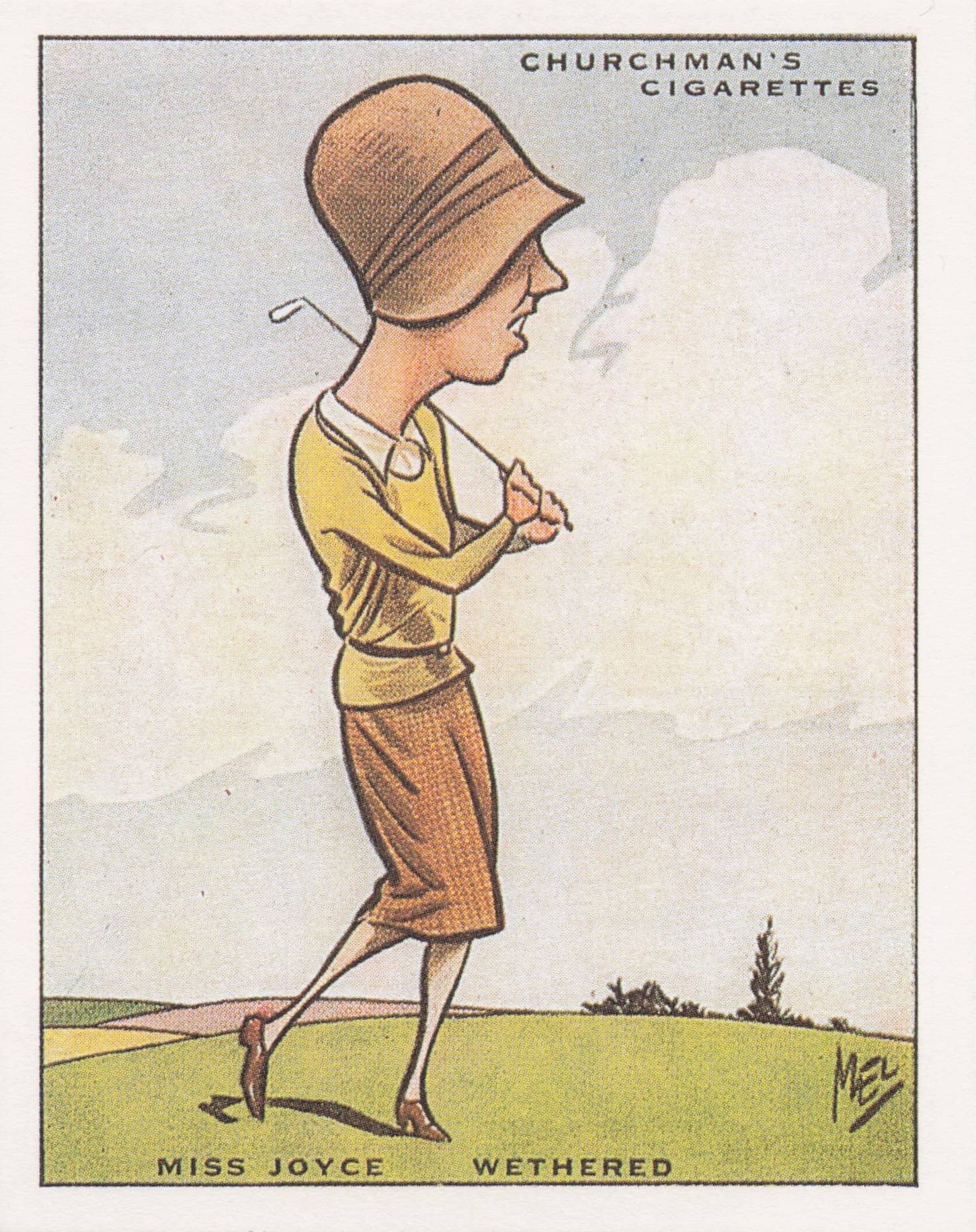 Miss Joyce Wethered Golf Churchman Prominent Golfers Cigarette Card