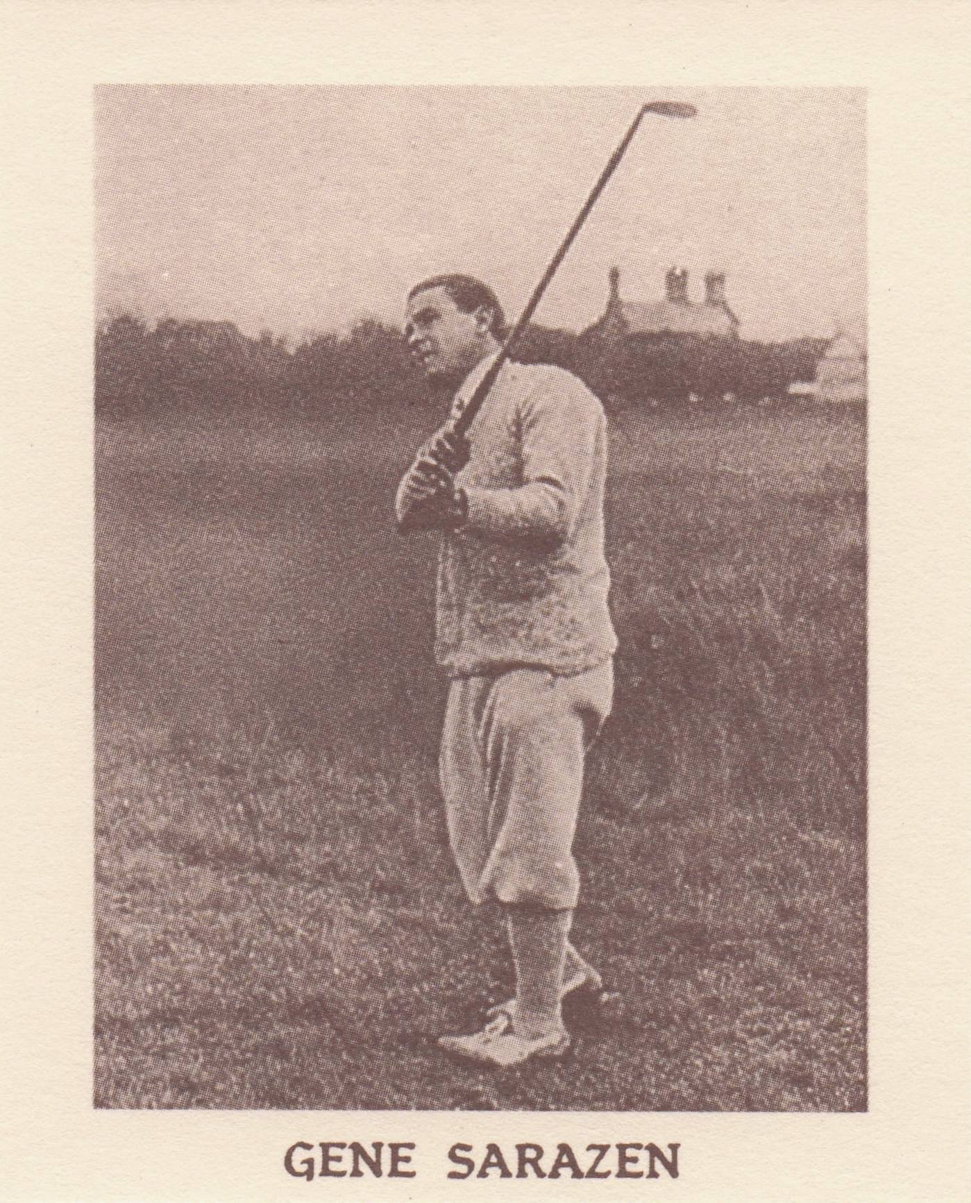 Gene Sarazan Golf Rare Globe Insurance Photo Trade Card