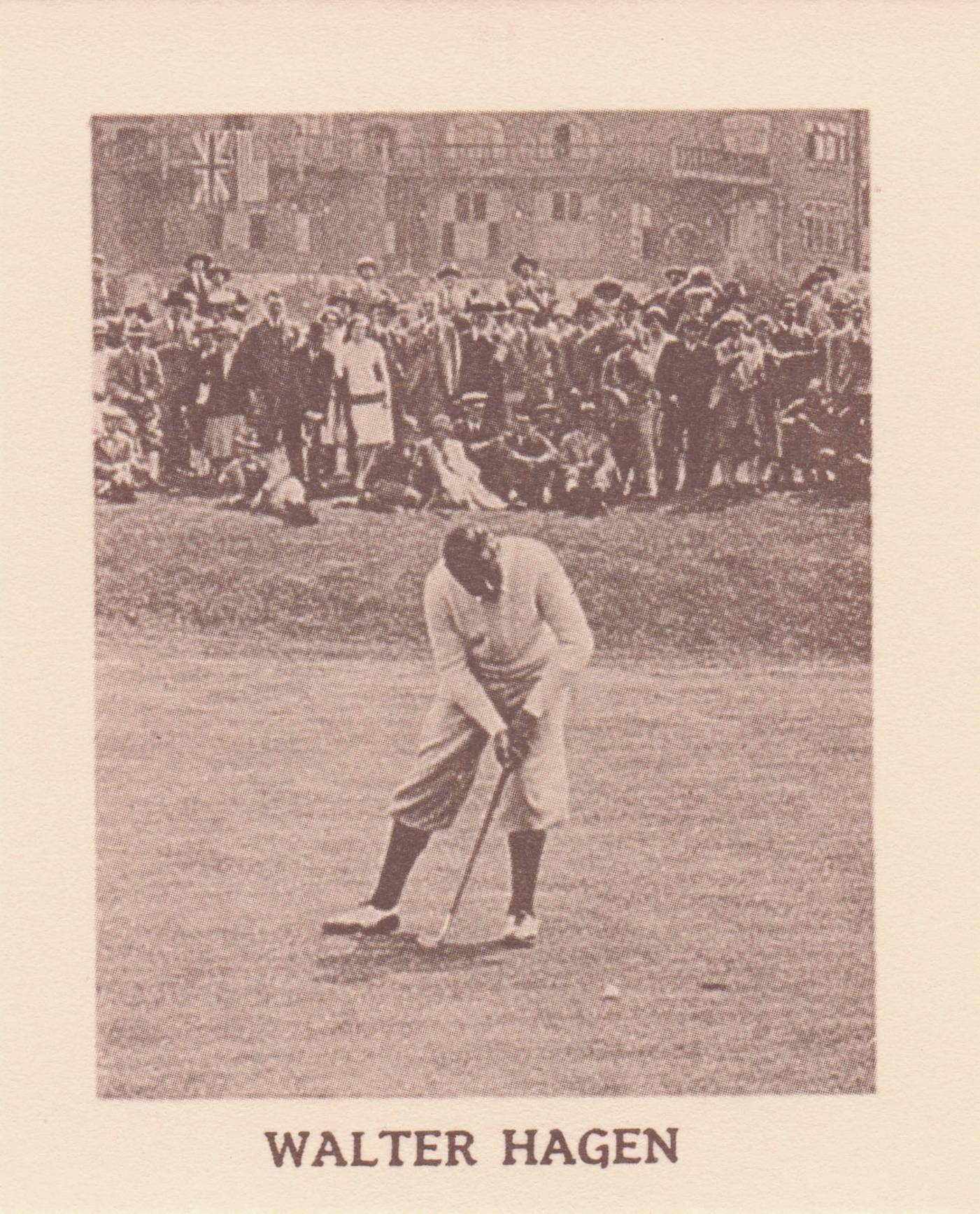 Walter Hagen Golf Rare Globe Insurance Photo Trade Card