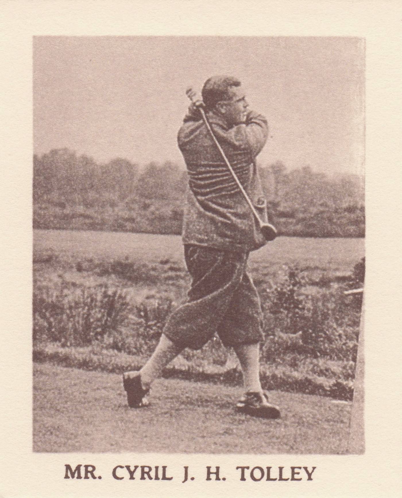 Cyril Tolley Golf Rare Globe Insurance Photo Trade Card