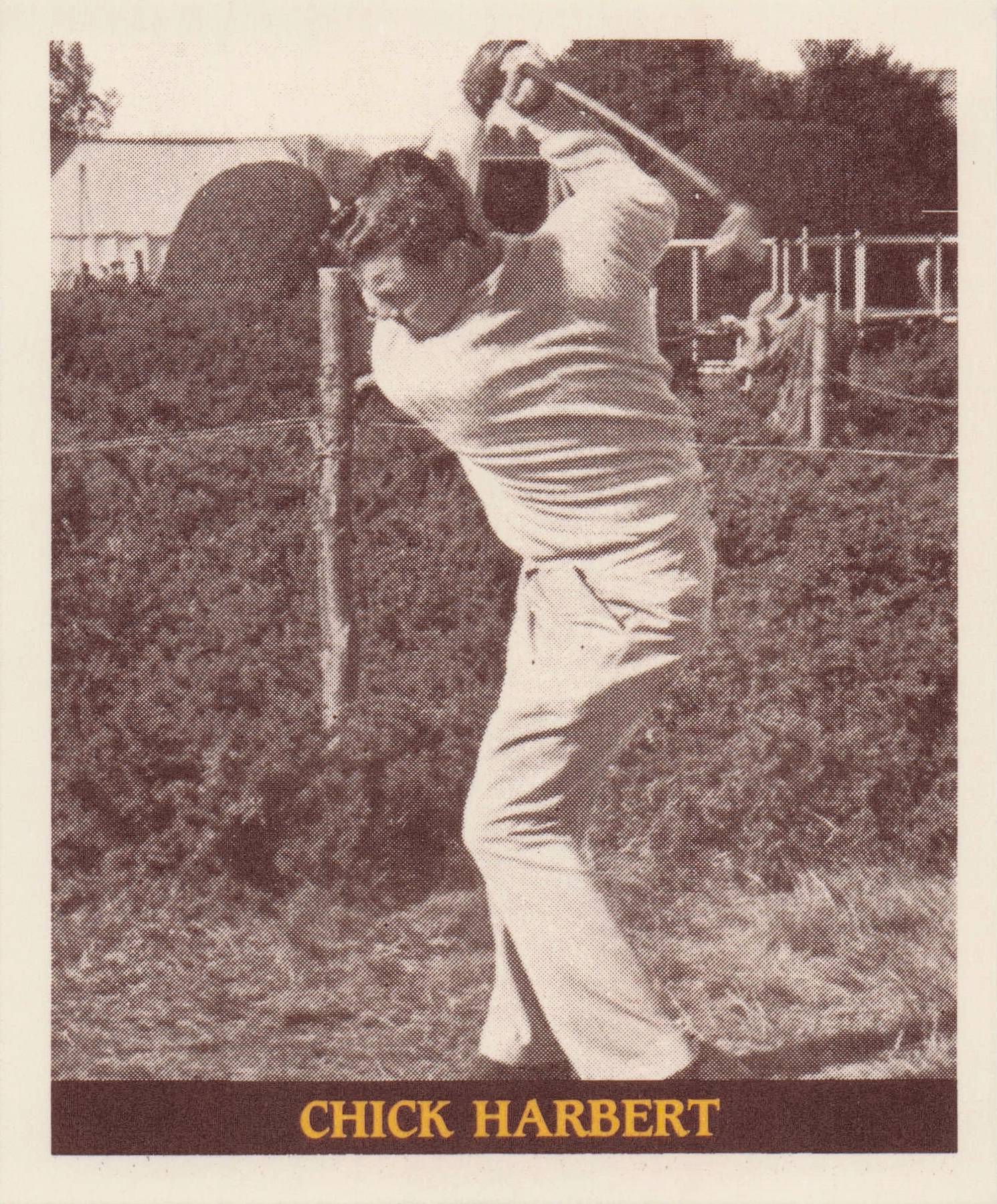 Chick Harbert Famous Golfers Of The 40s & 50s Golf Photo Trade Card