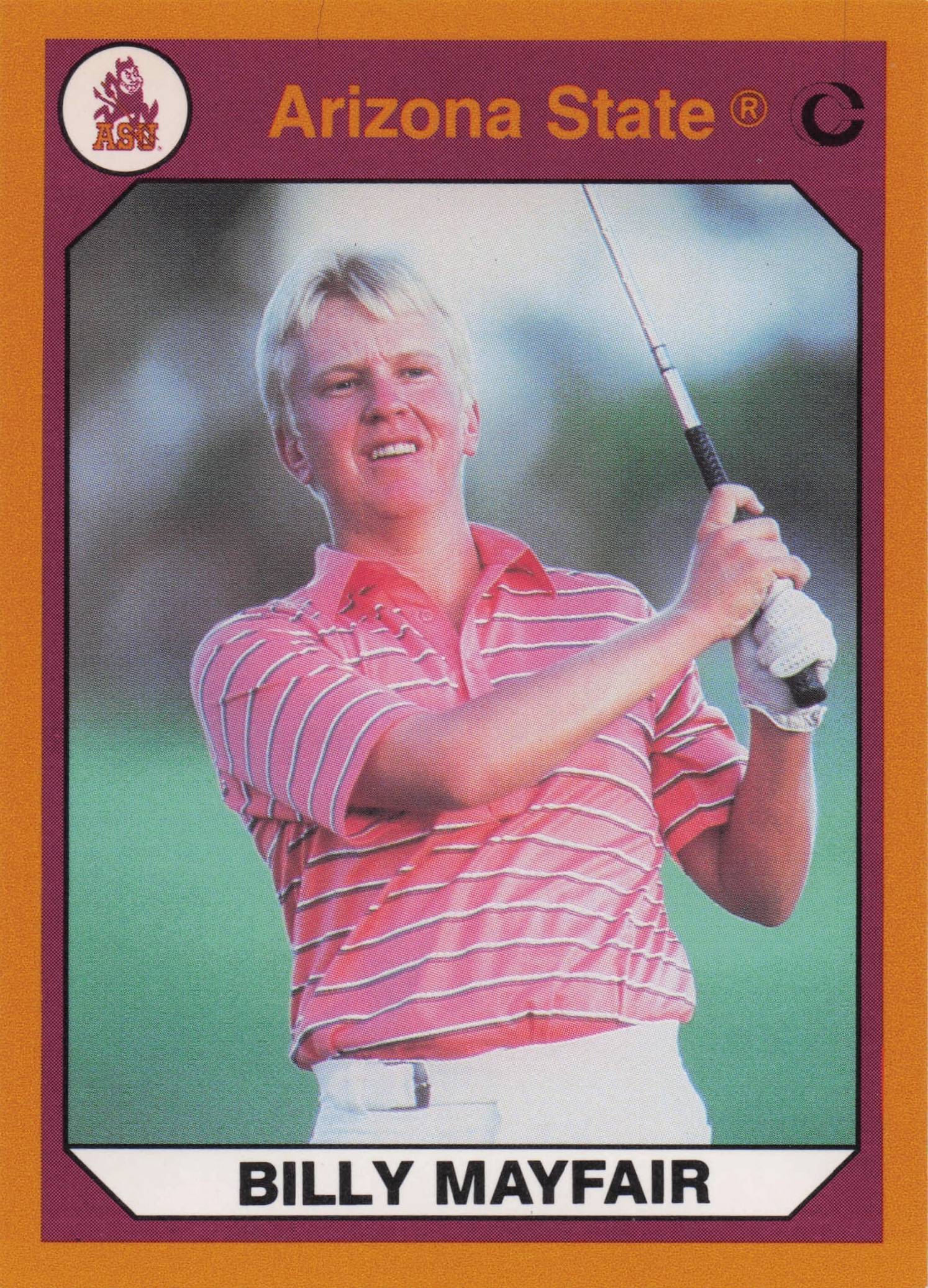 Billy Mayfair Arizona State Collegiate Collection Rare Golf Trade Card