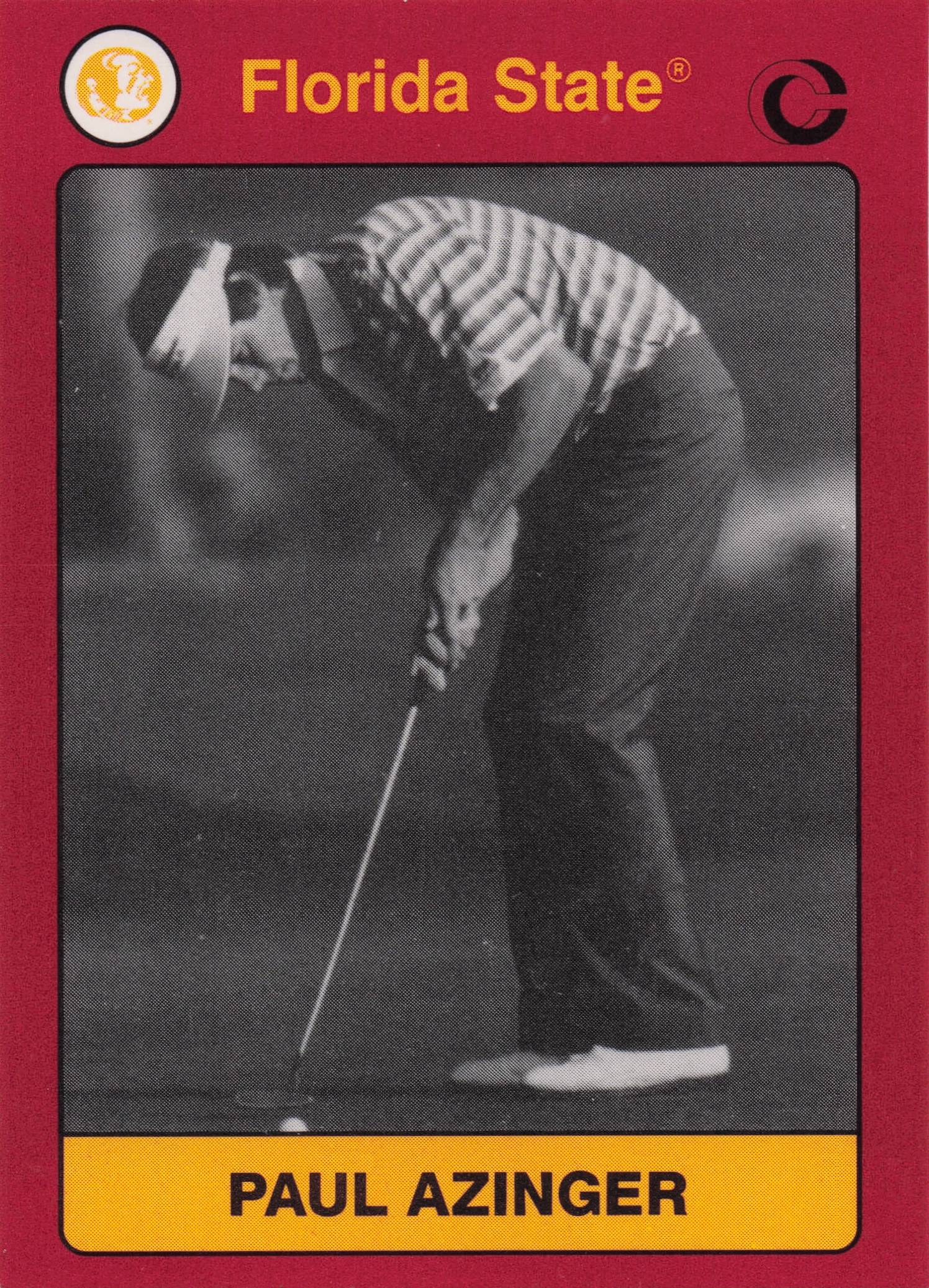 Paul Azinger Florida State Collegiate Collection Rare Golf Trade Card