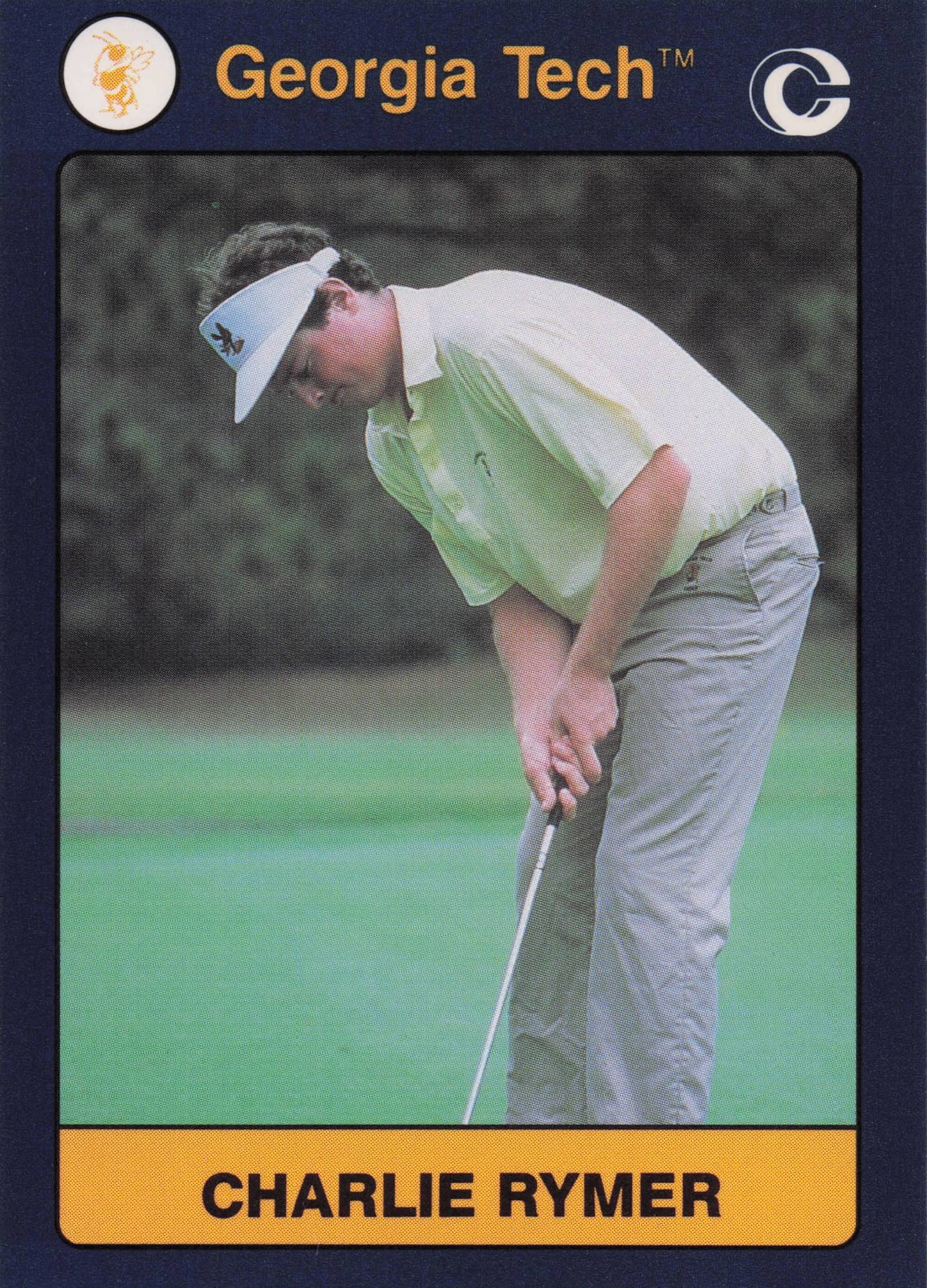 Charlie Rymer Georgia Tech Collegiate Collection Rare Golf Trade Card