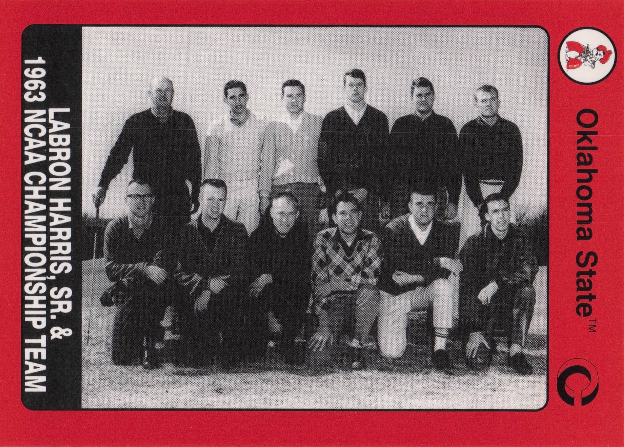 Larron Harris & 1963 NCAA Team Oklahoma State Collegiate Golf Trade Card