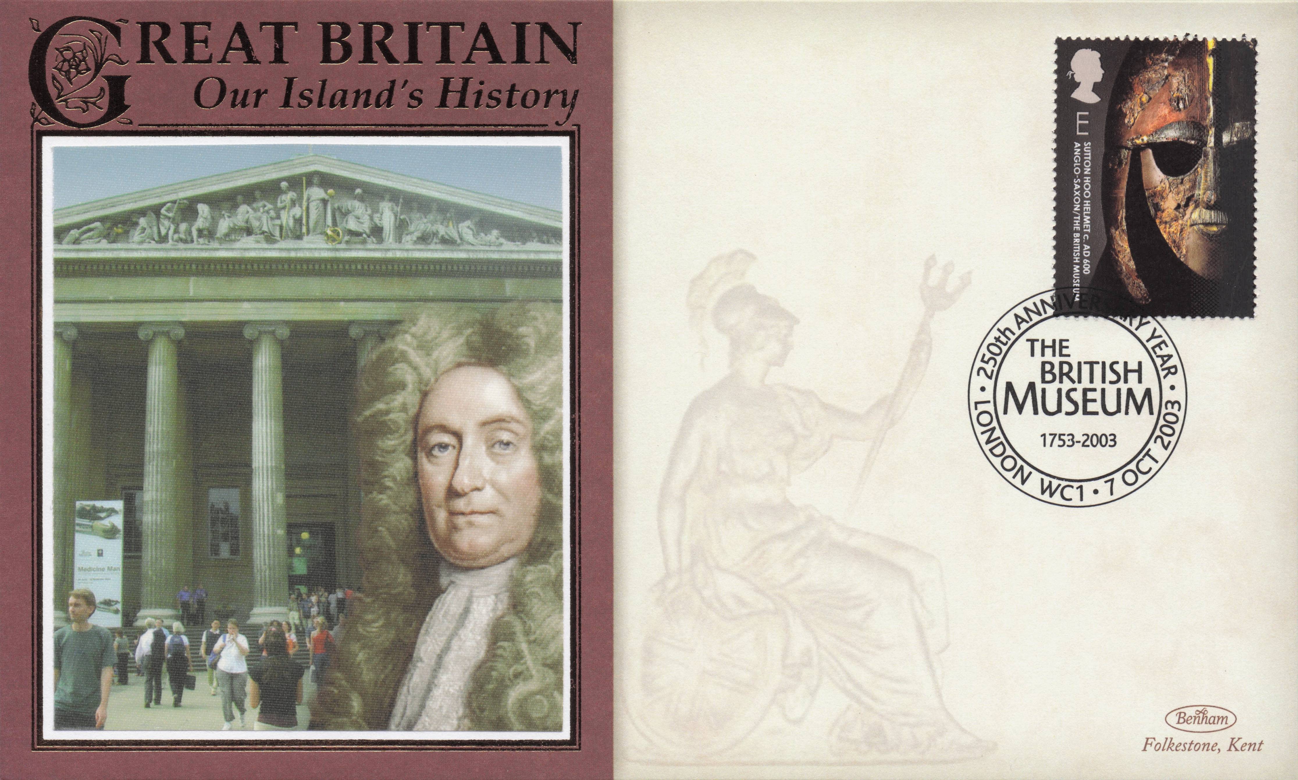 Sir Hans Sloane British London Museum Our Island's History Benham Rare FDC