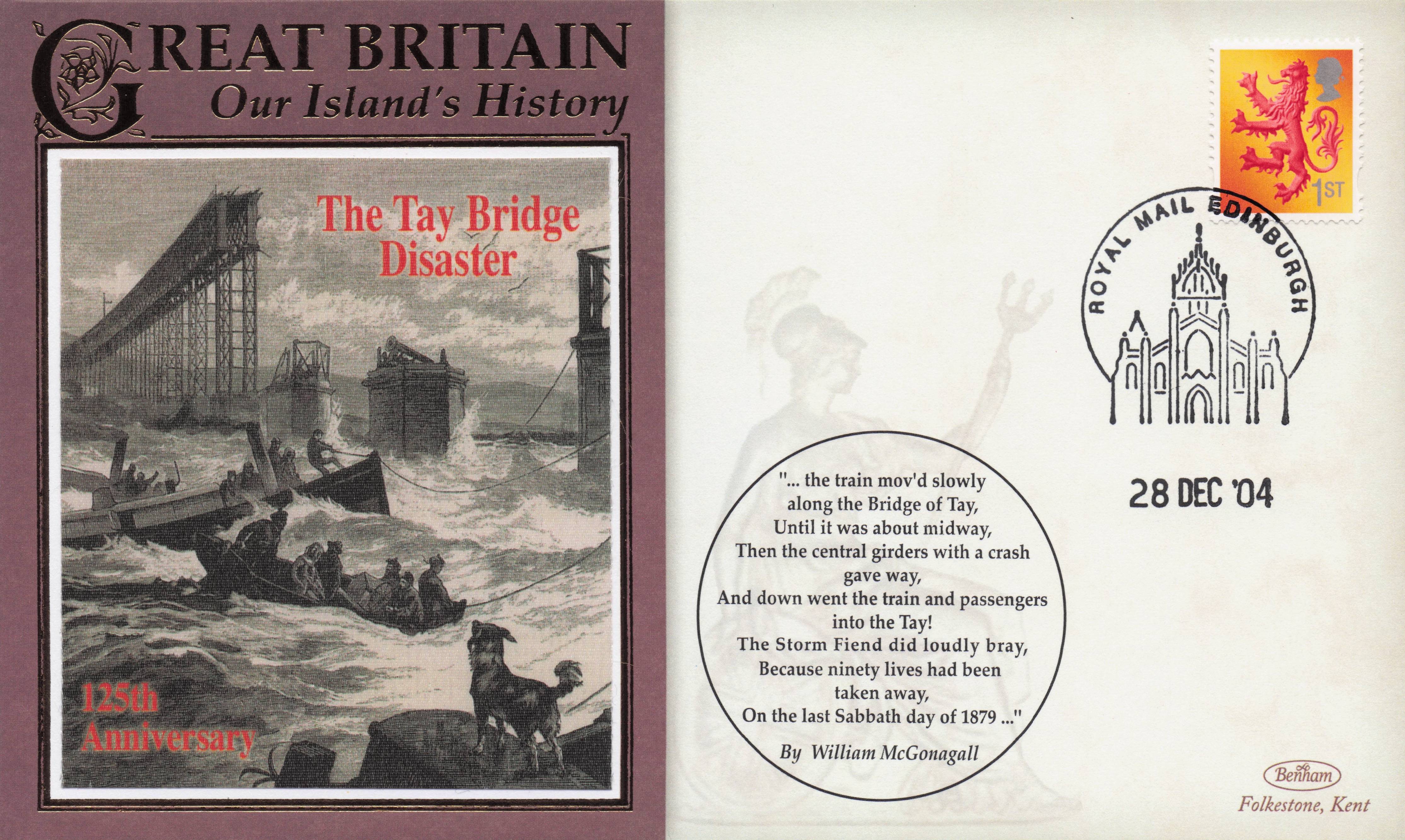 Firth Of Tay Bridge Scottish Disaster Our Island's History Benham Rare FDC