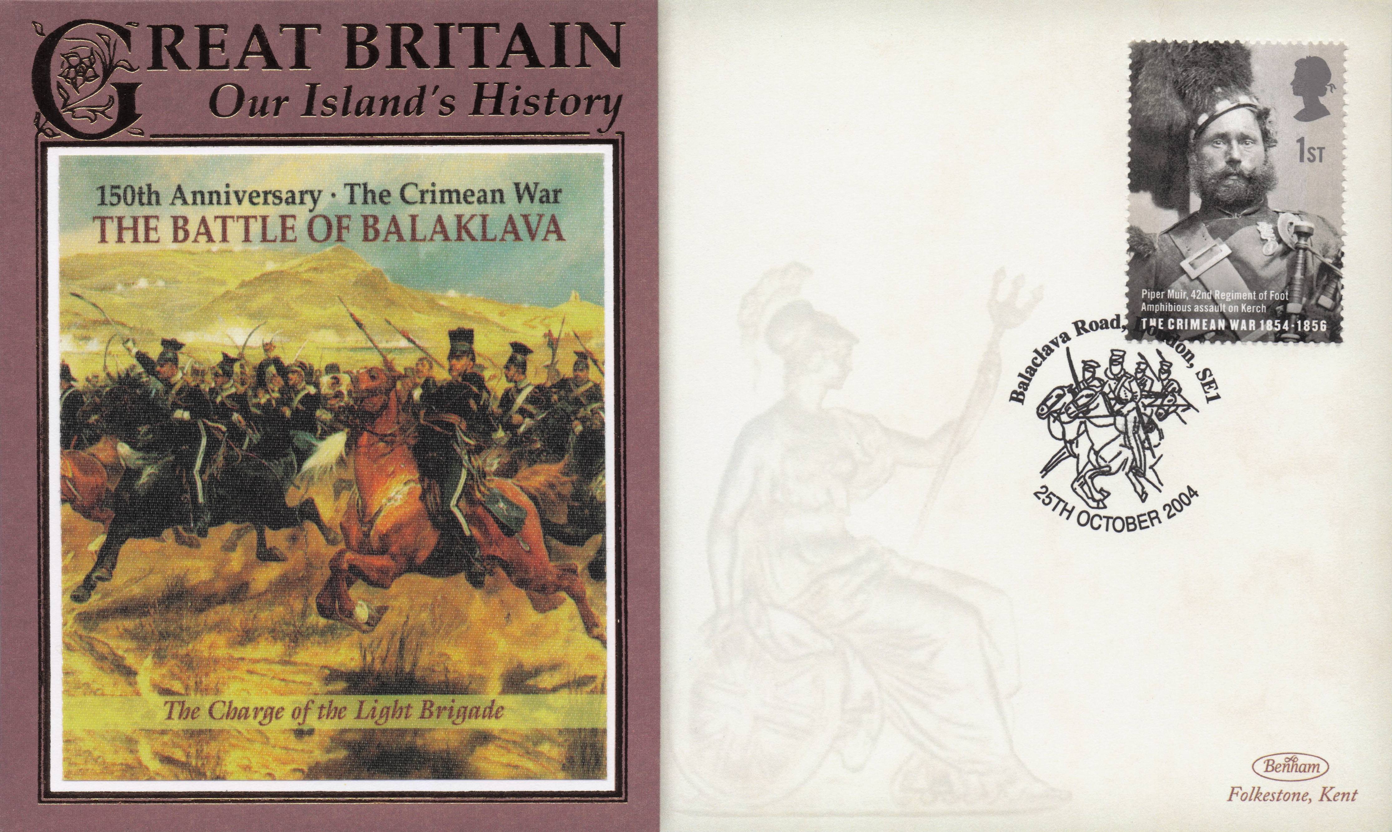 The Crimean War Battle Of Balaklava Our Island's History Benham Rare FDC