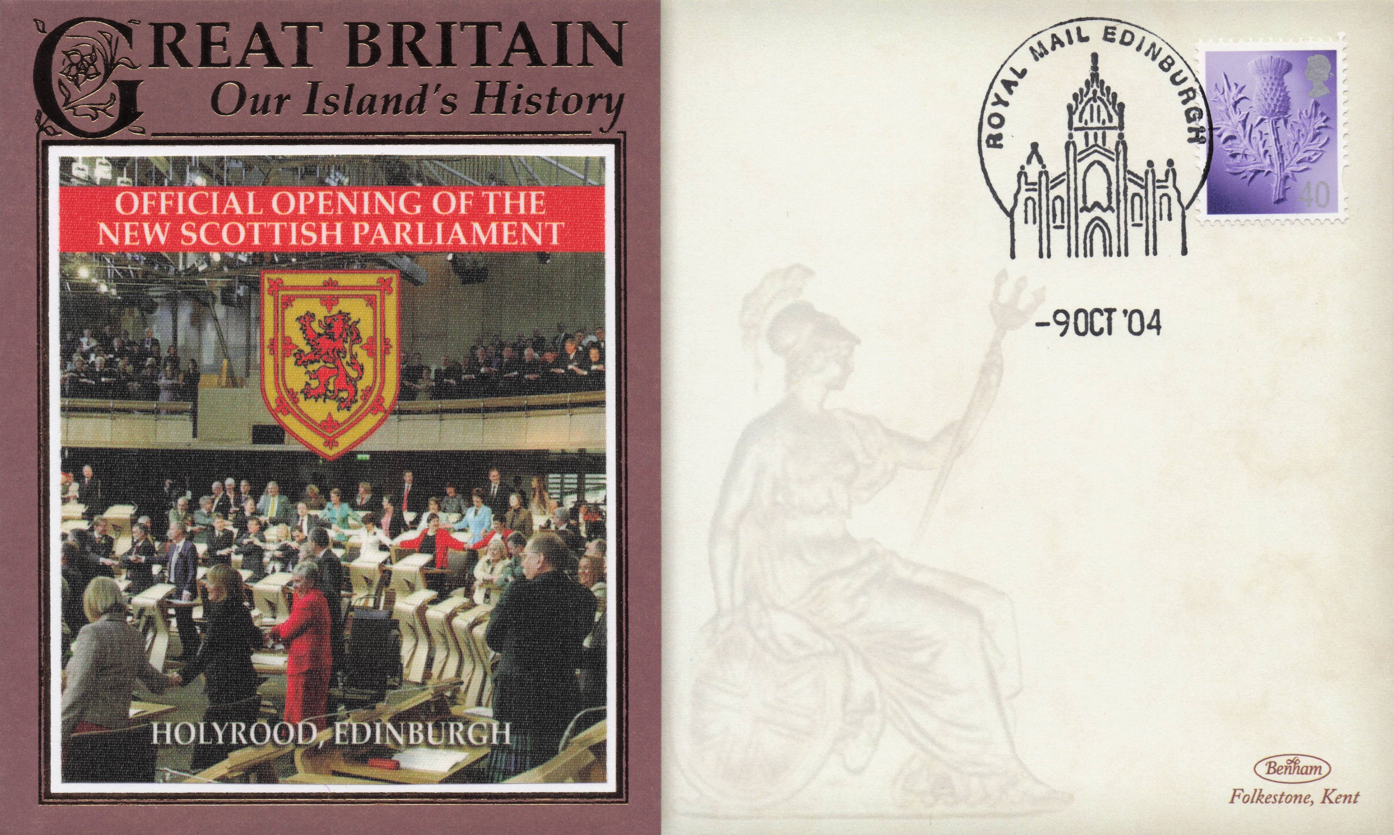 Holyrood Opening Scottish Parliament Our Island's History Benham Rare FDC