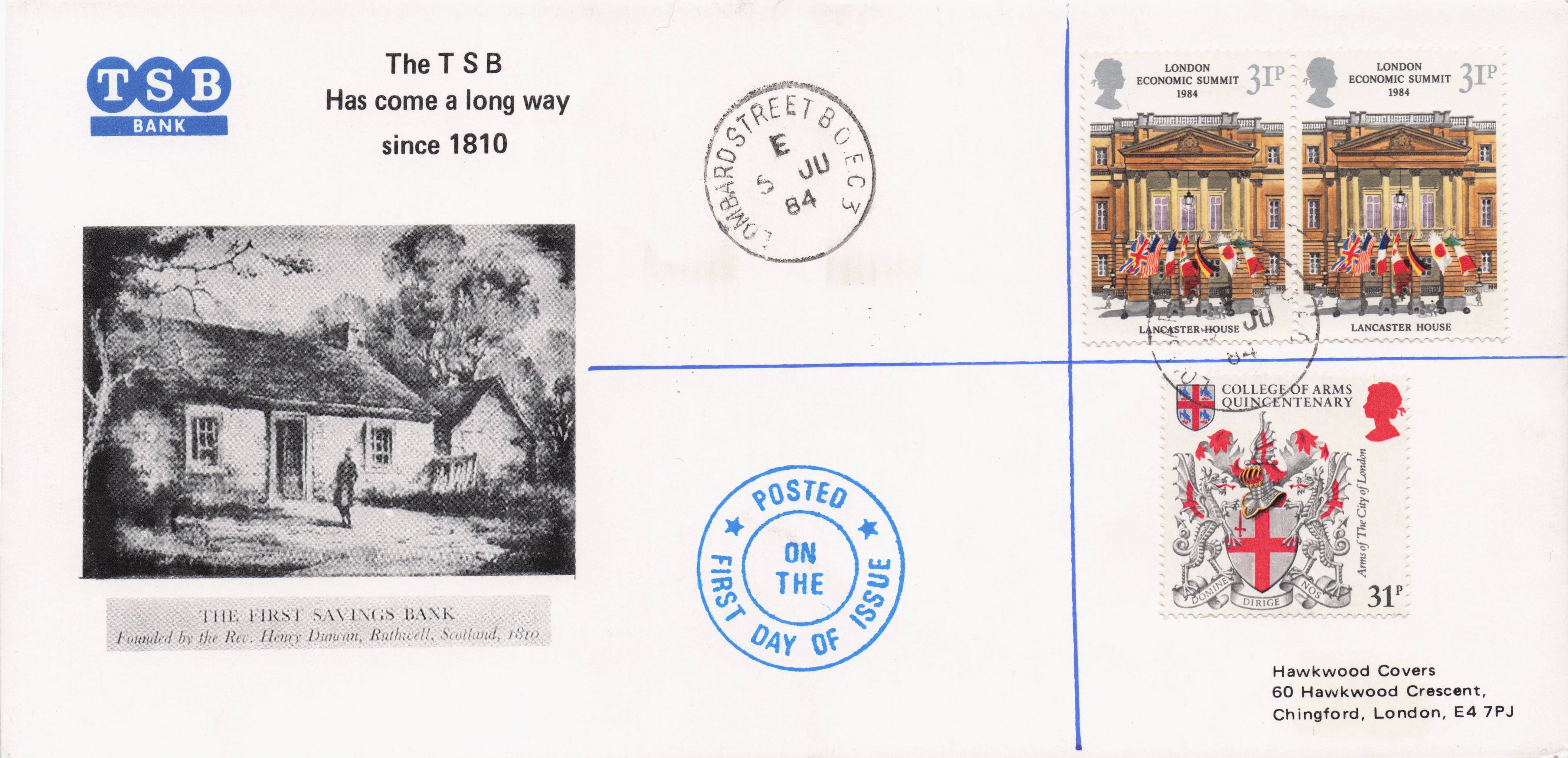 TSB First Savings Bank Victorian 1984 Rare Ltd To 30 First Day Cover