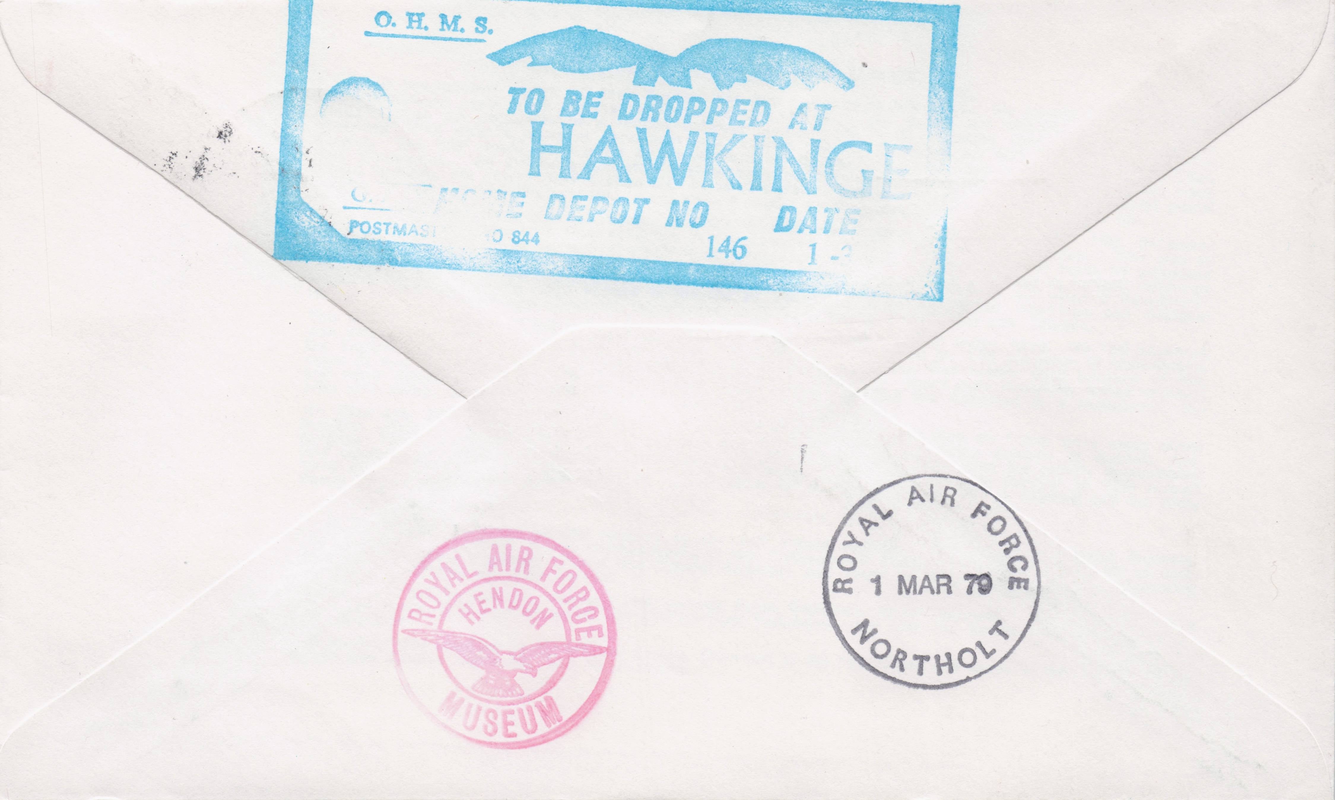 60th Anniversary Biggin Hill to Koln German 1979 Hendon Museum FDC