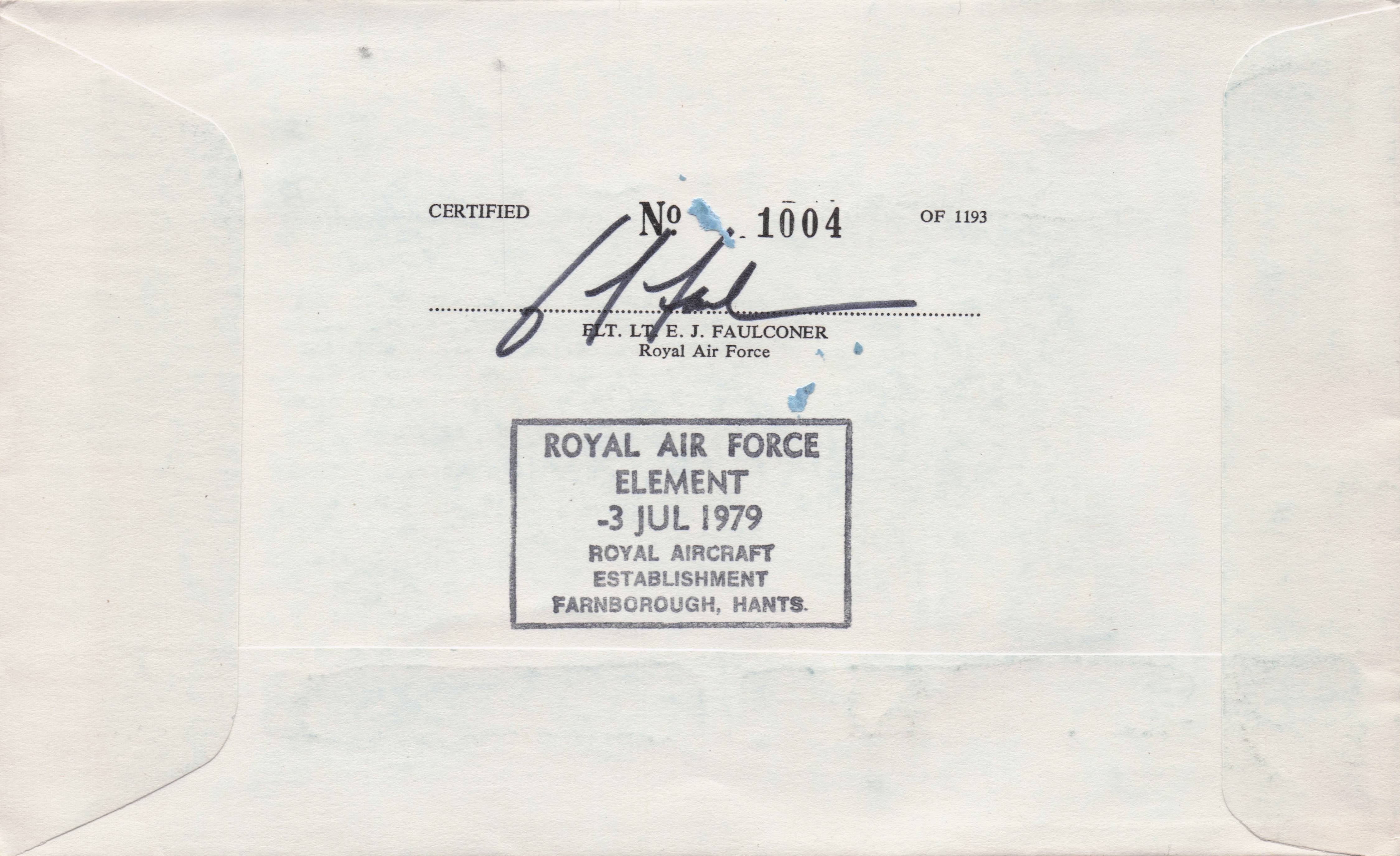 Captain John Cunningham RAF War WW2 Veteran Hand Signed Military FDC