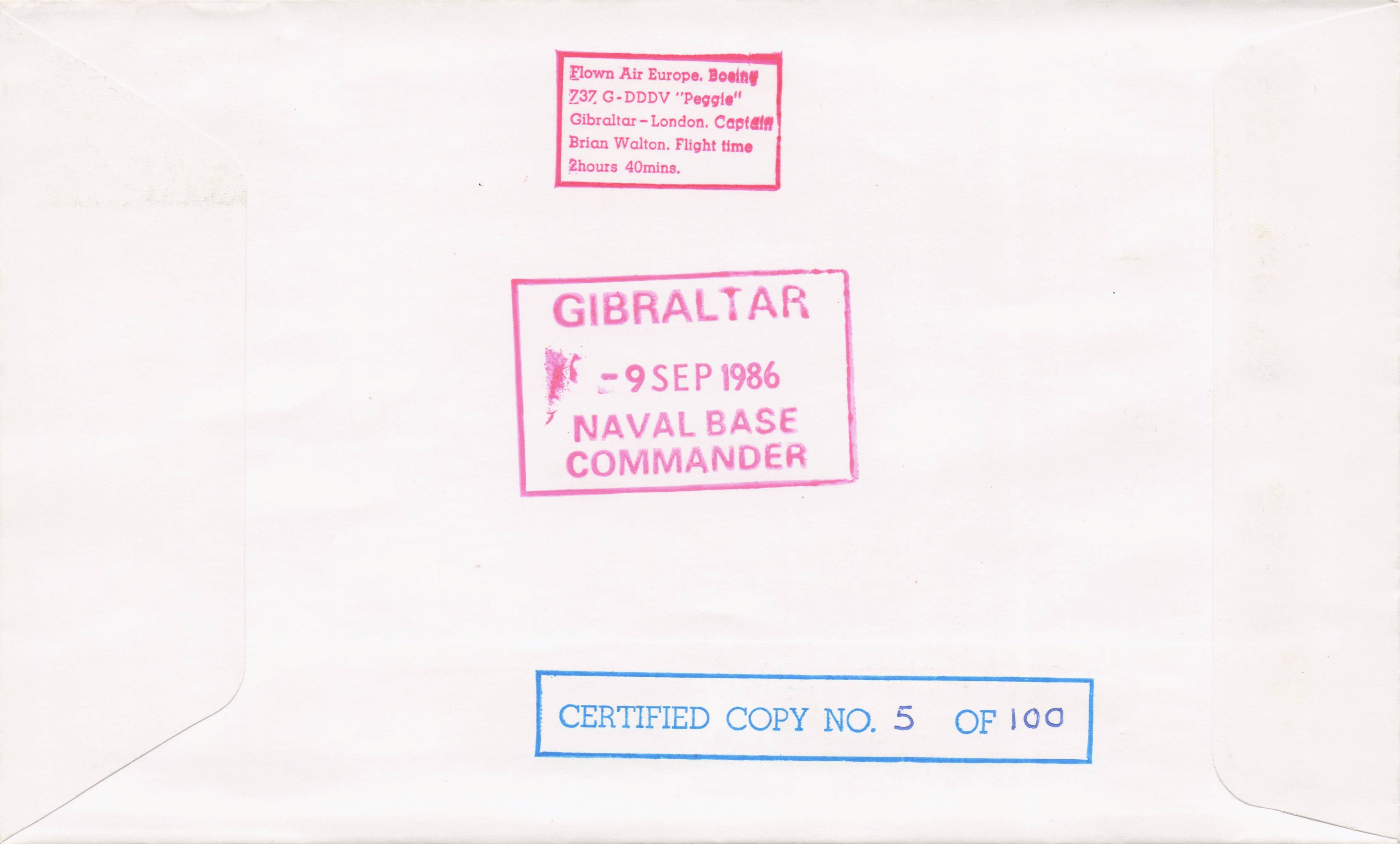 Duke Duchess Of York 1986 Royal Wedding Gibraltar Officer LTD 100 Hand Signed FDC
