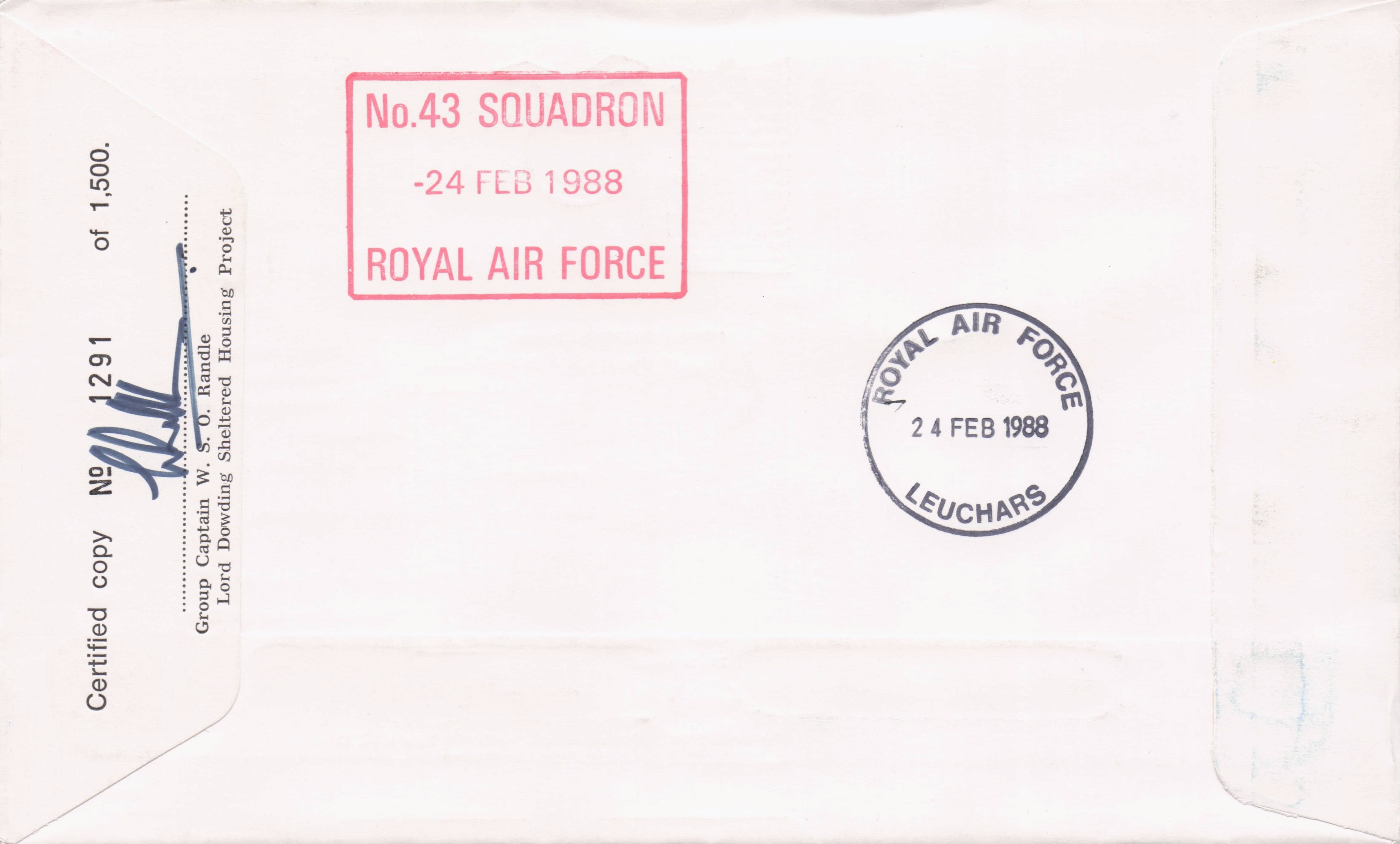 John O Groats To Lands End Phantom Plane MULTI Hand Signed Military FDC
