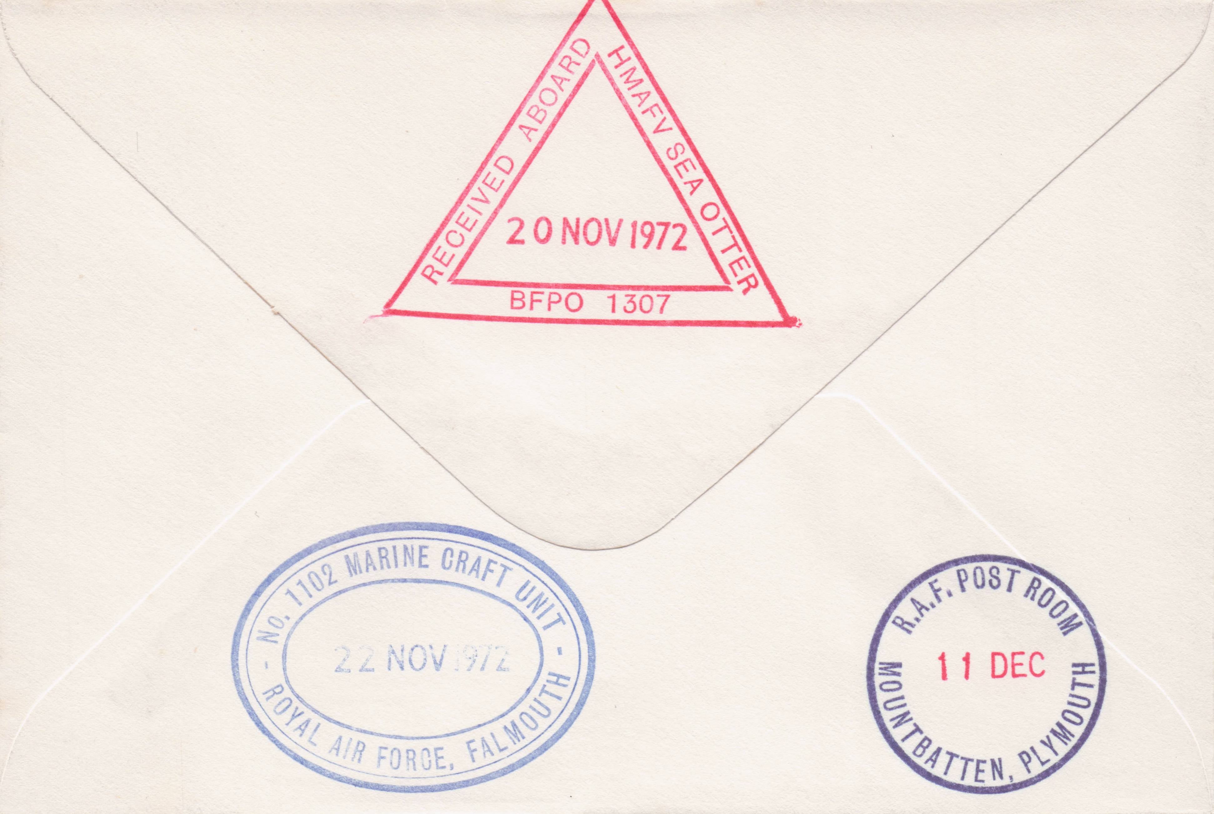 RAF Mount Batten Marine Branch Sea Otter Ship Military Hand Signed FDC