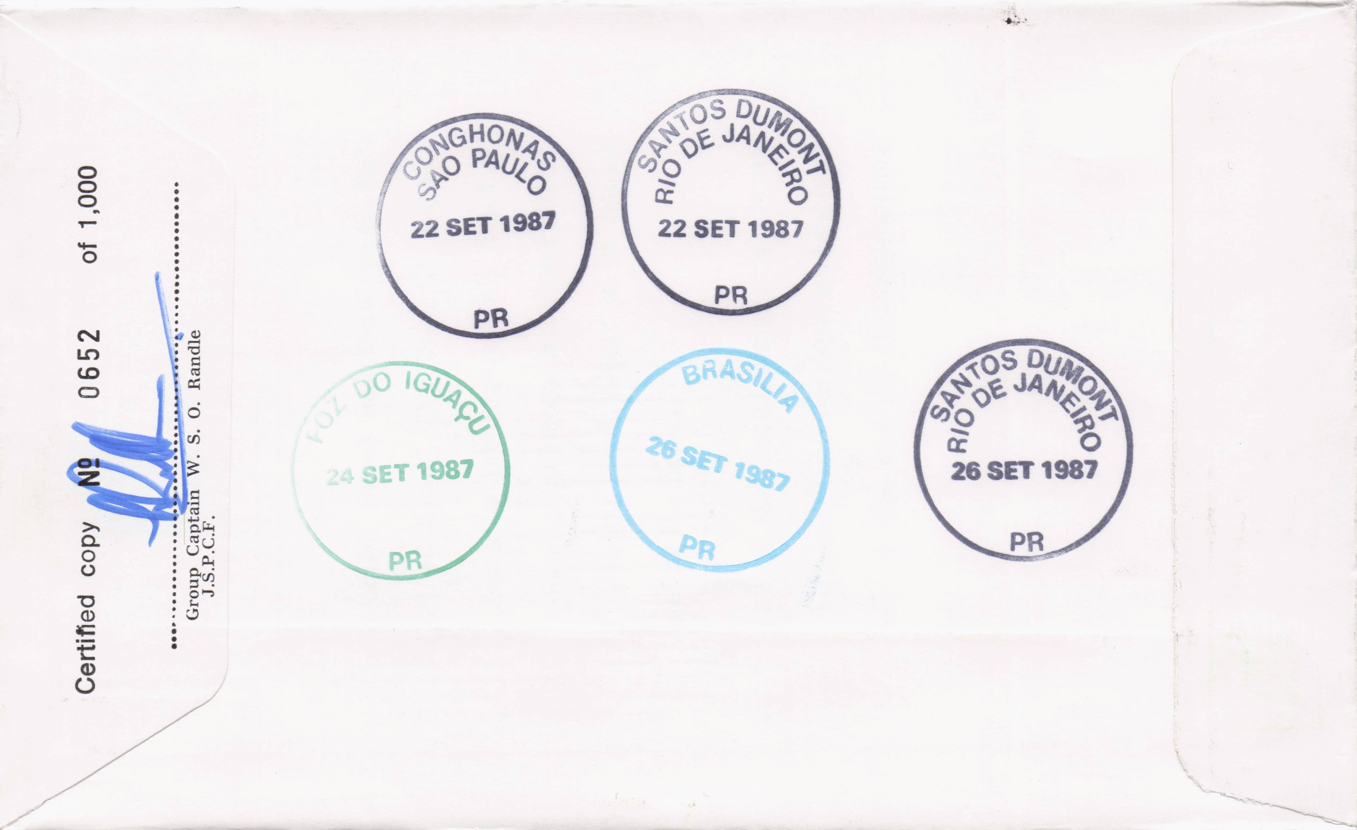 Princess Diana Royal Visit To Brazil 1987 Multi Hand Signed FDC