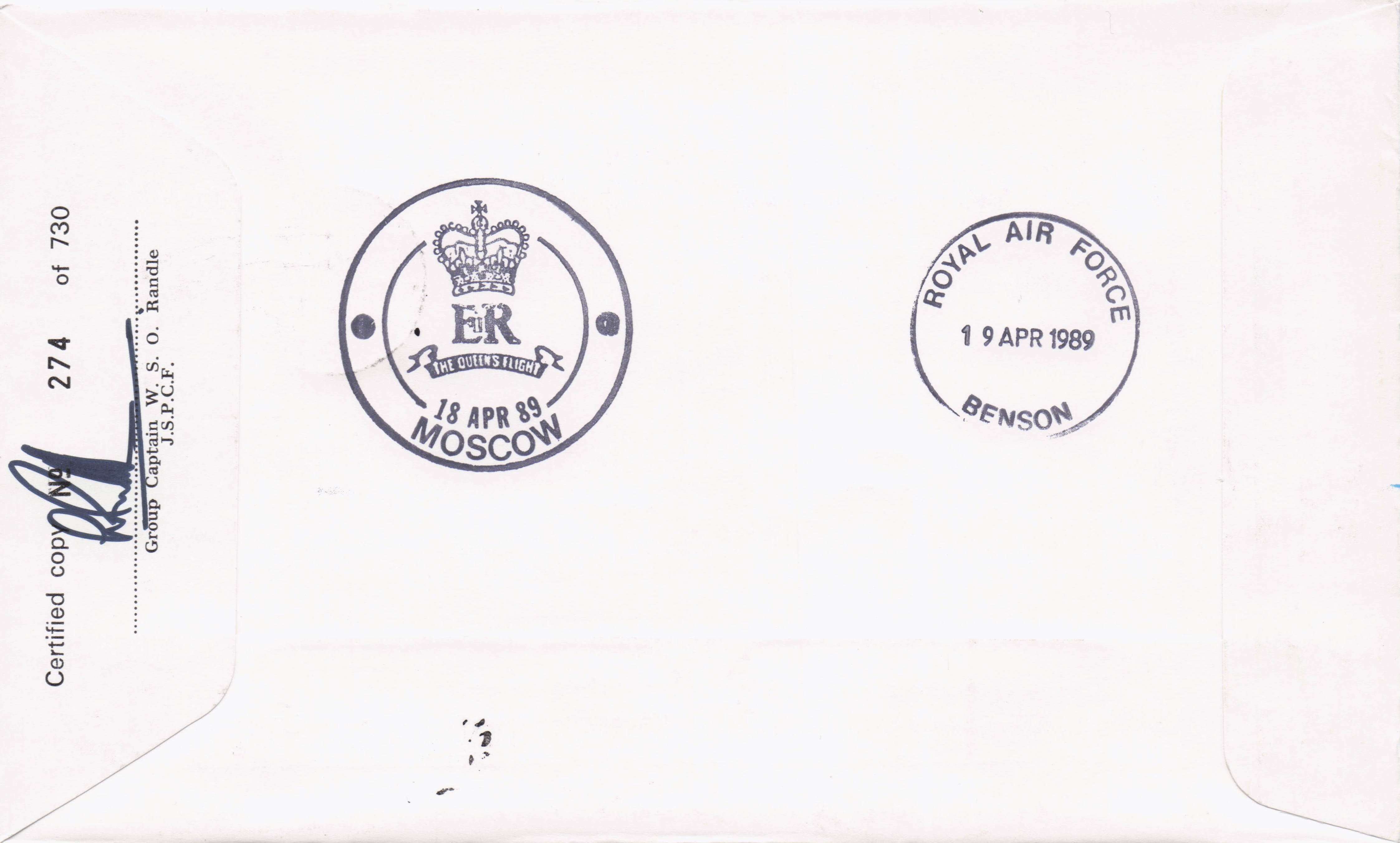 Prince Edward 1989 Royal Visit To Moscow Russia MULTI Rare Hand Signed FDC