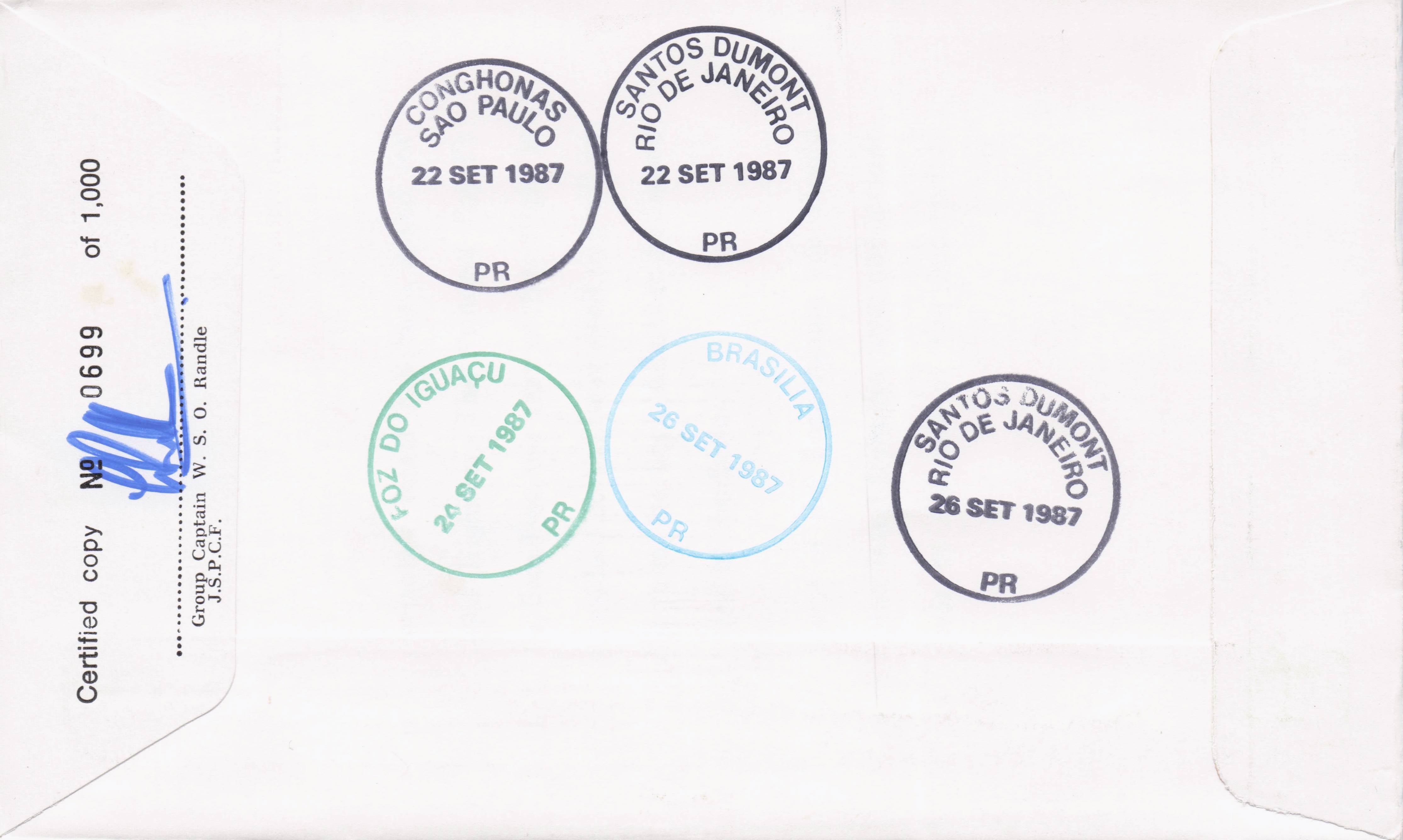 Princess Diana Royal Visit To Brazil 1987 Sao Paulo Multi Hand Signed FDC