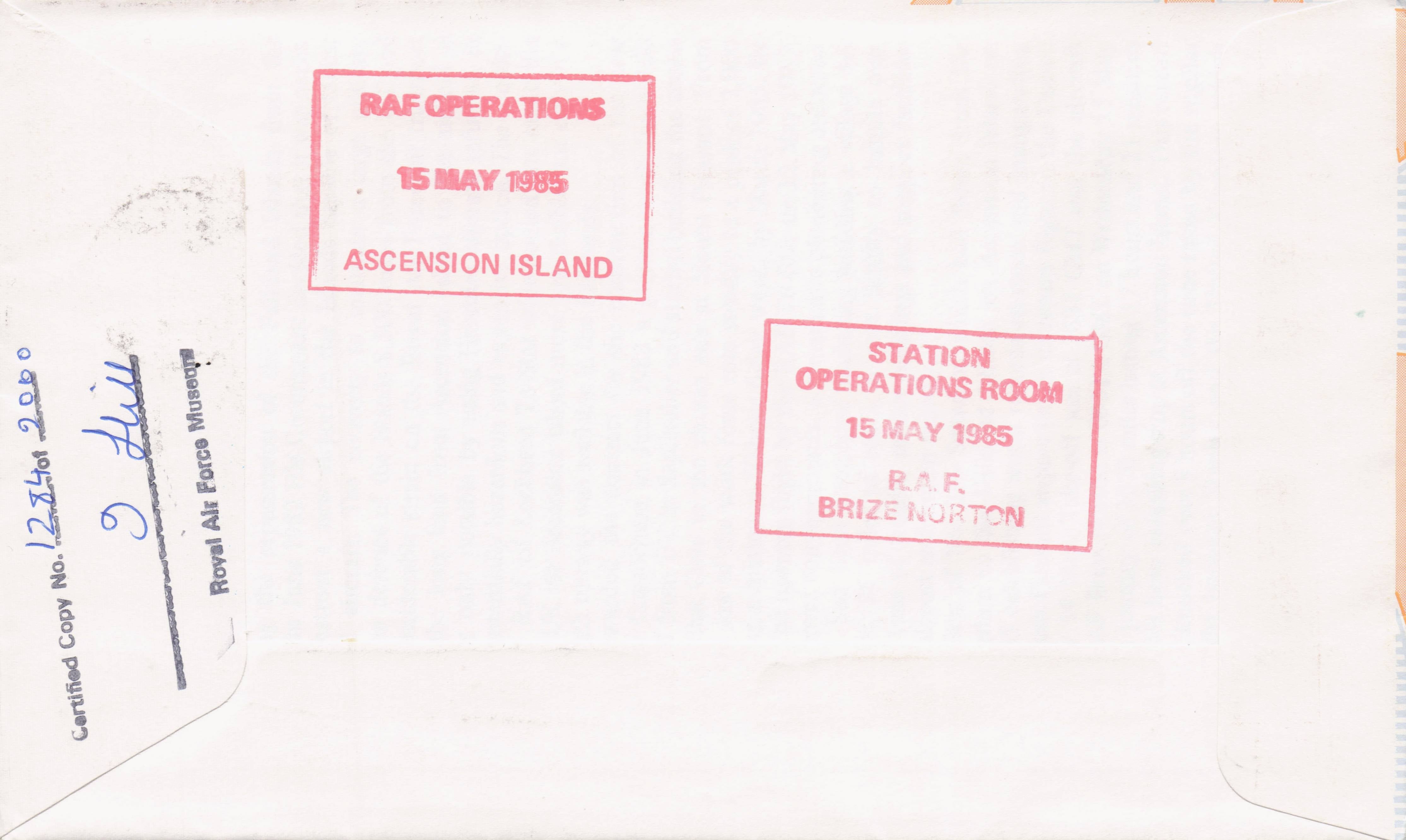 Falklands War World Record Map Flight Multi Military Hand Signed FDC
