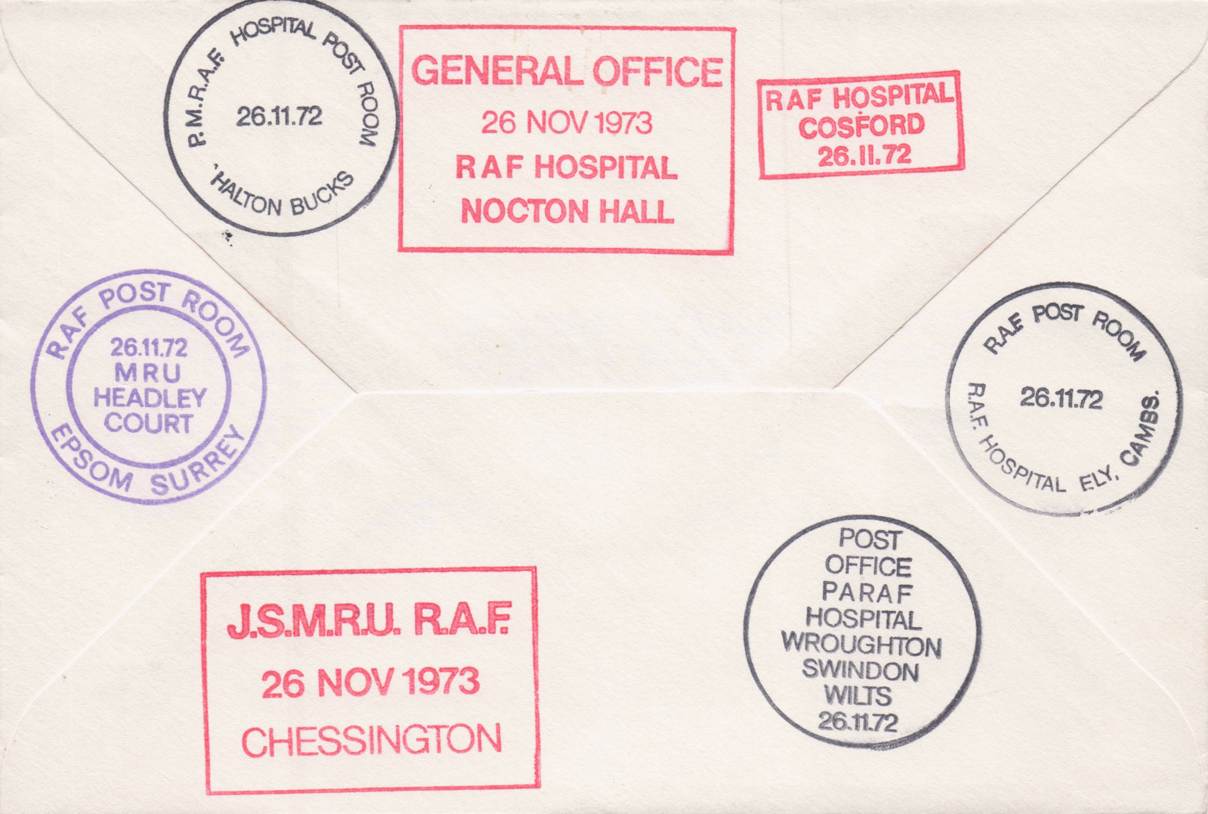 Princess Mary Nursing Service 1973 3x MULTI Hand Signed Military FDC