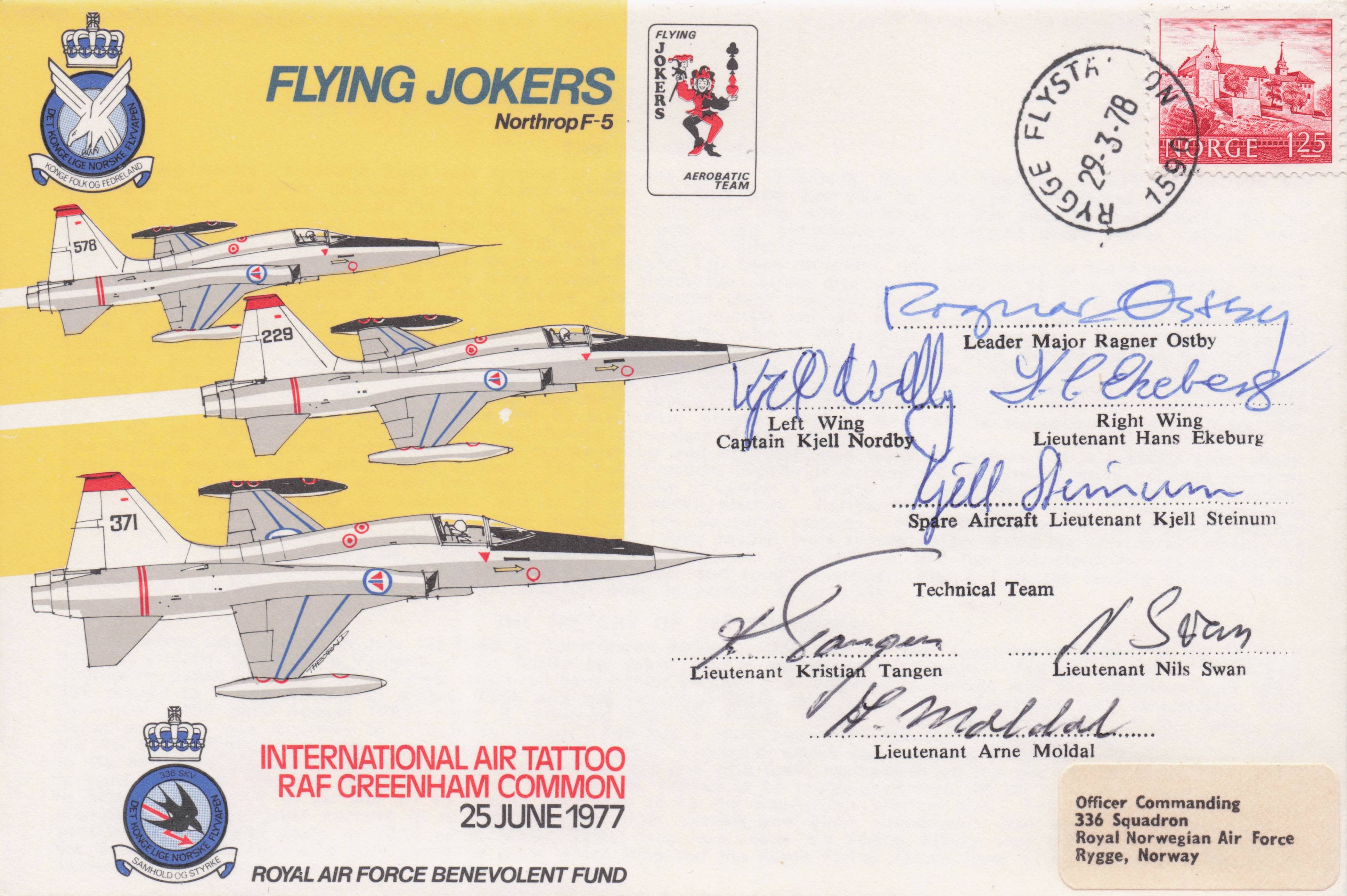 Flying Jokers Air Tattoo Military Formation Aircraft MULTI 8x Hand Signed FDC