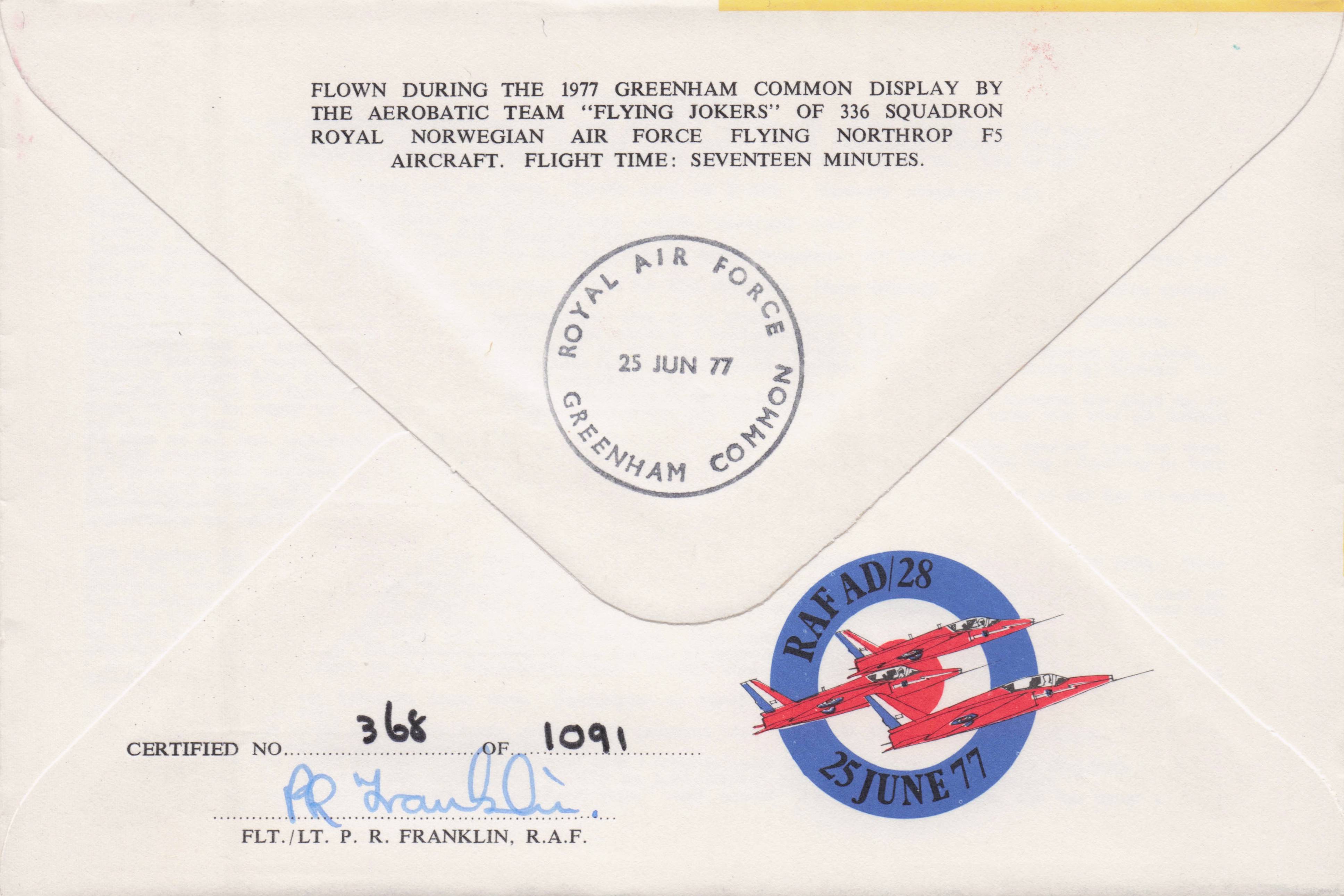 Flying Jokers Air Tattoo Military Formation Aircraft MULTI 8x Hand Signed FDC