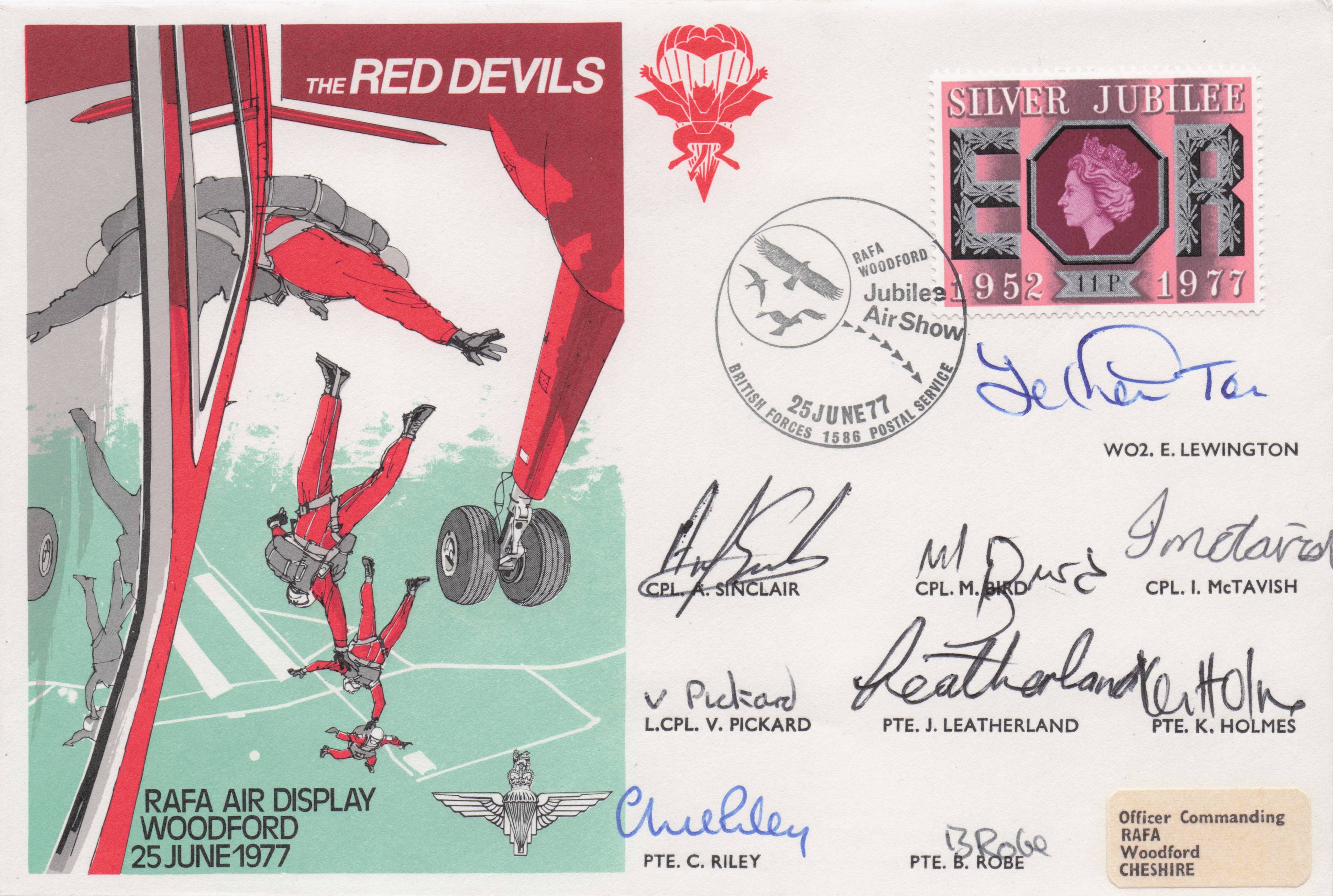 Red Devils RAFA Woodford Military Air Divers MULTI 10x Hand Signed FDC