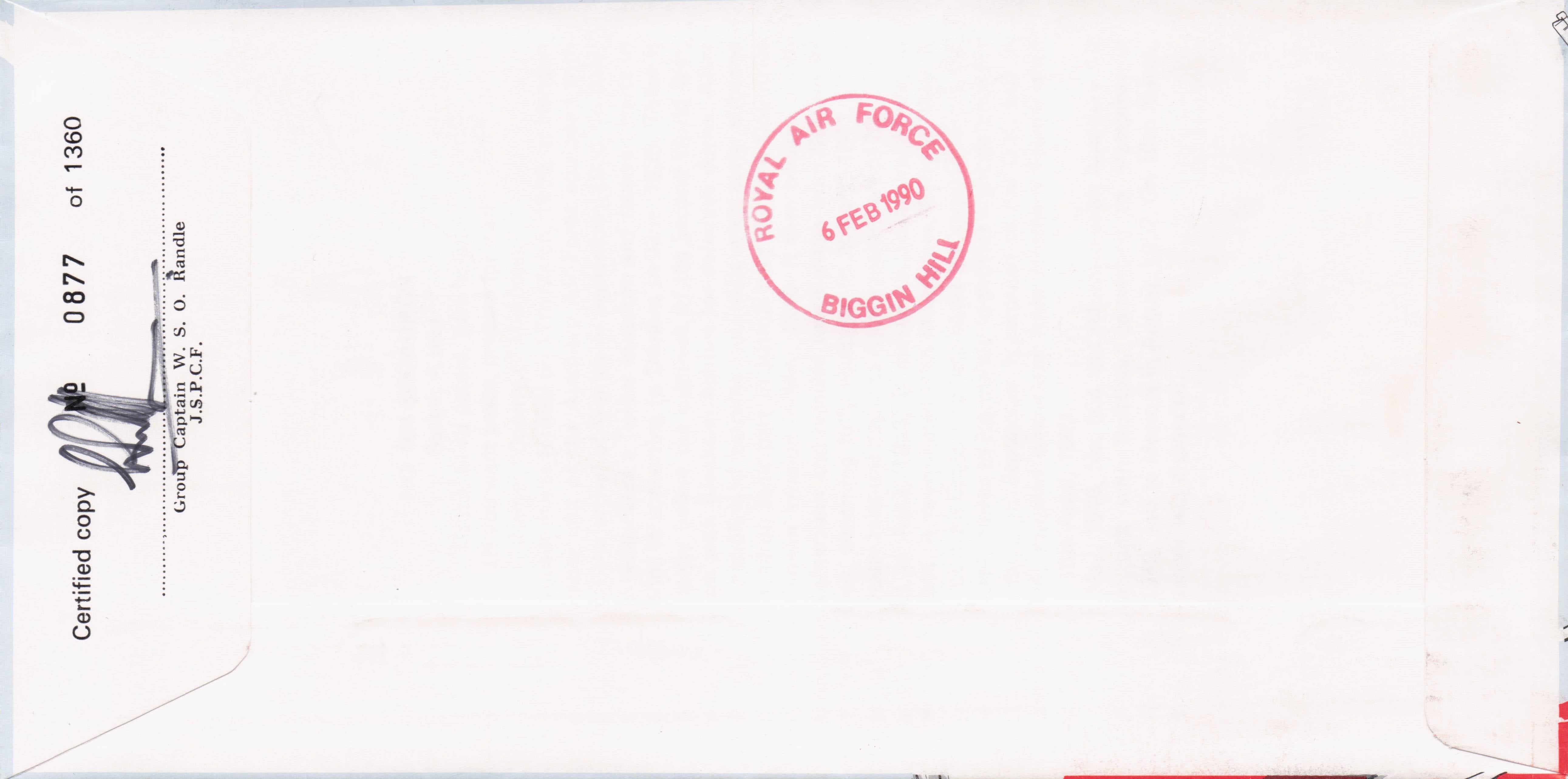 Peter Jarvis Aerobatics International Hand Signed Flown 1990 FDC