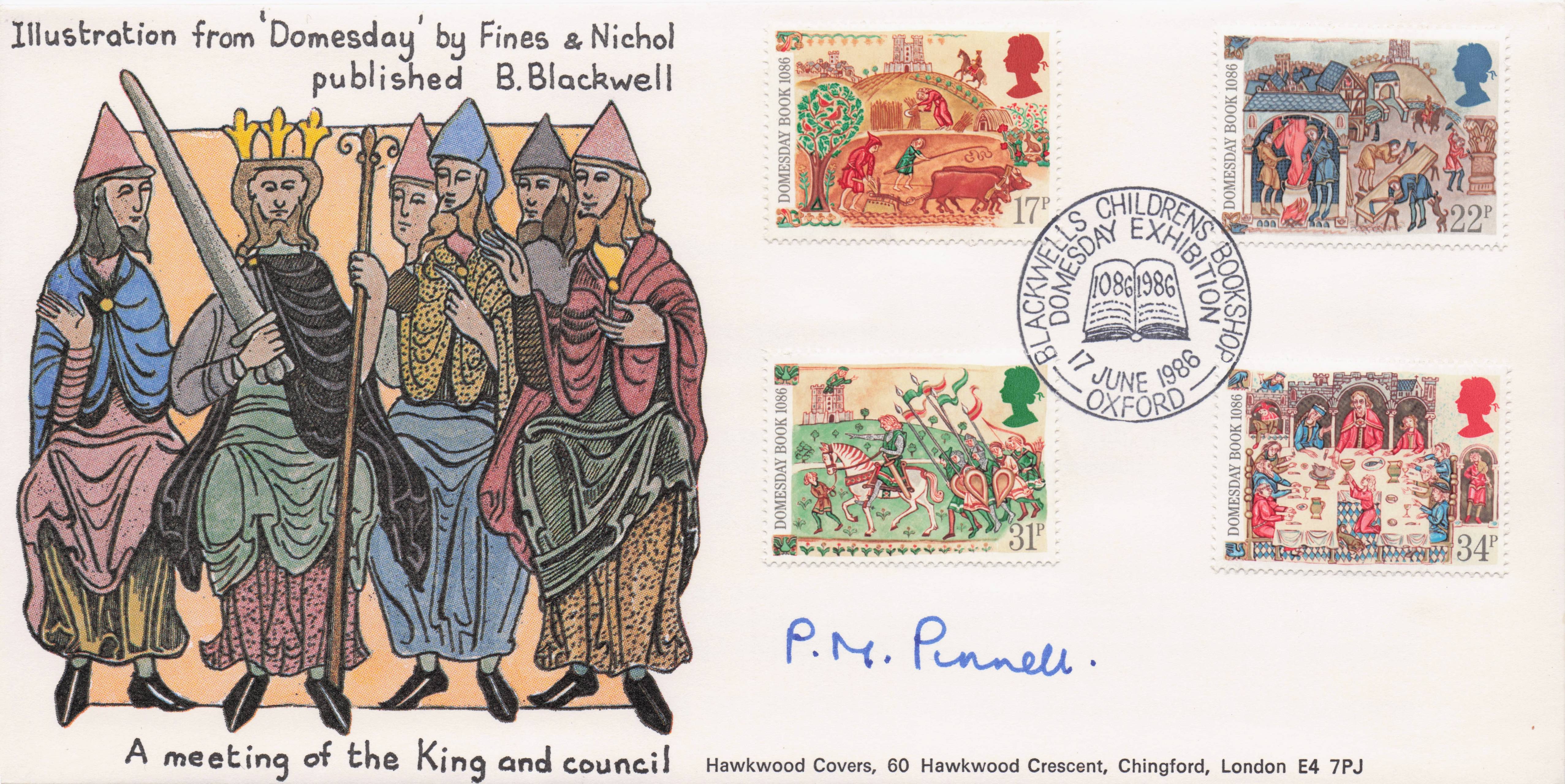Domesday Medieval PM Pinnell Book Author LTD TO 40 Hand Signed FDC