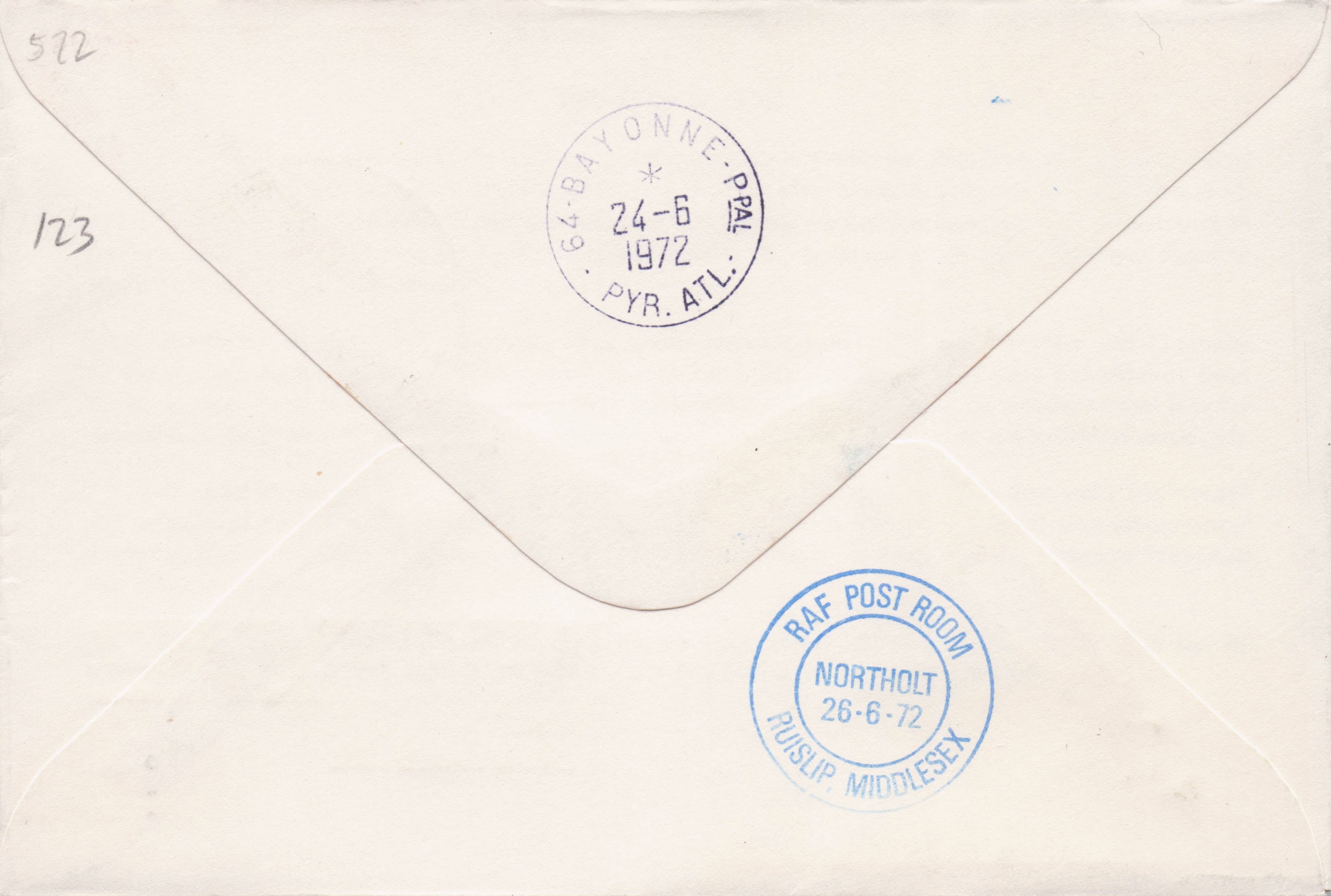 Pyrenees Rare Flown Military Royal Air Forces Escaping Society FDC