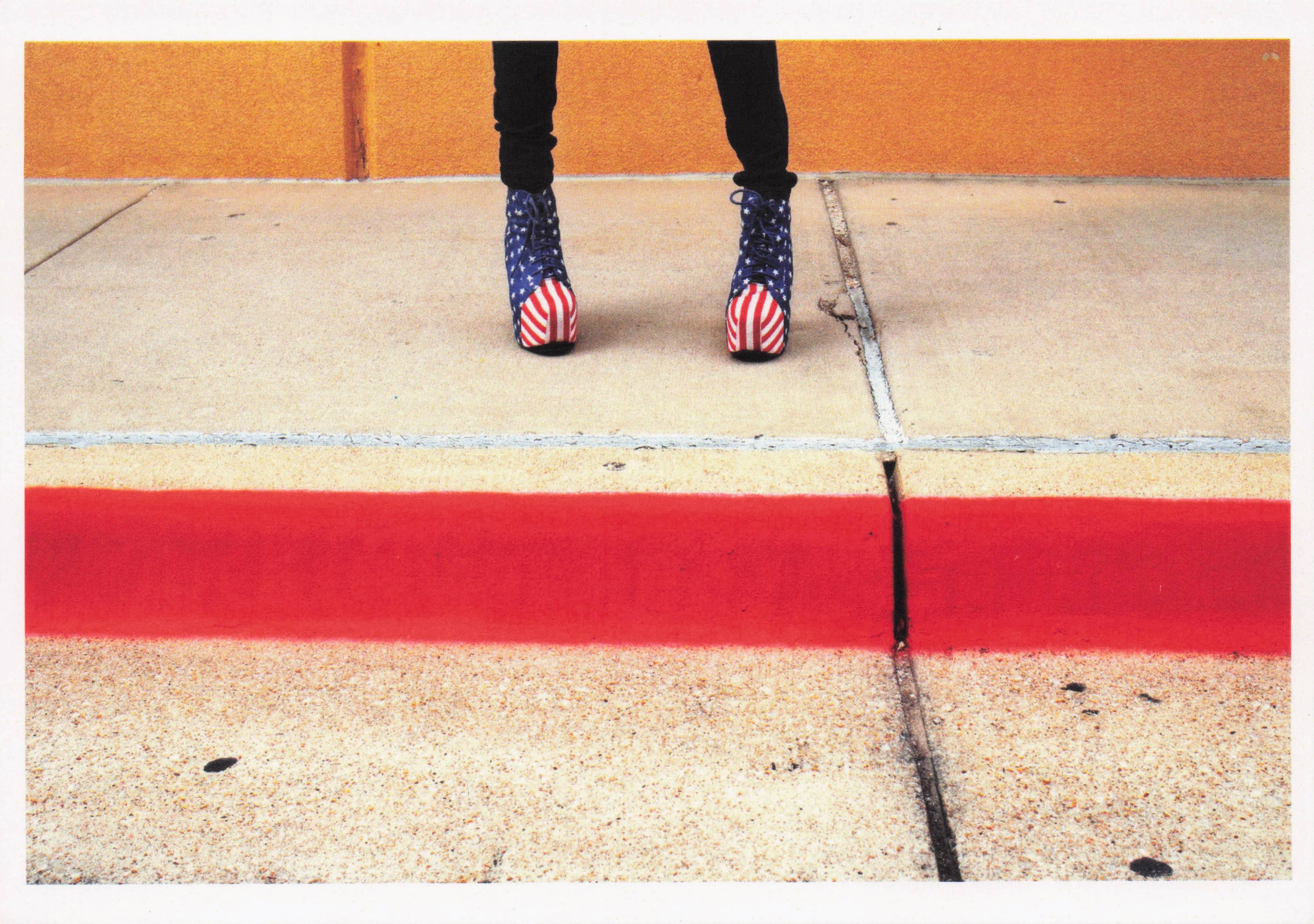Patriotic Shoes American Stars & Stripes Photo Award Award Postcard
