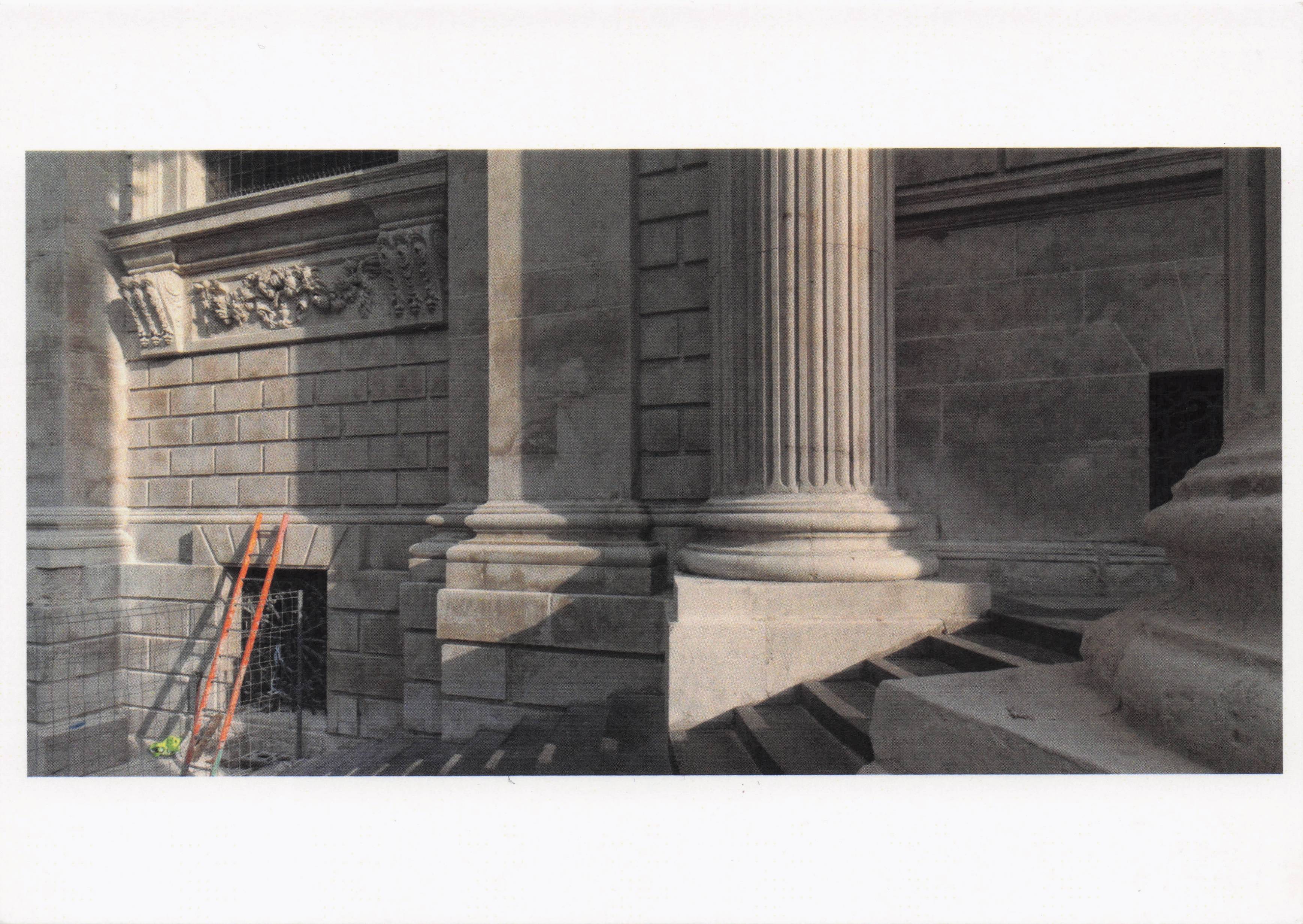 Deserted London Workers Ladder Old Building Photo Art Award Postcard