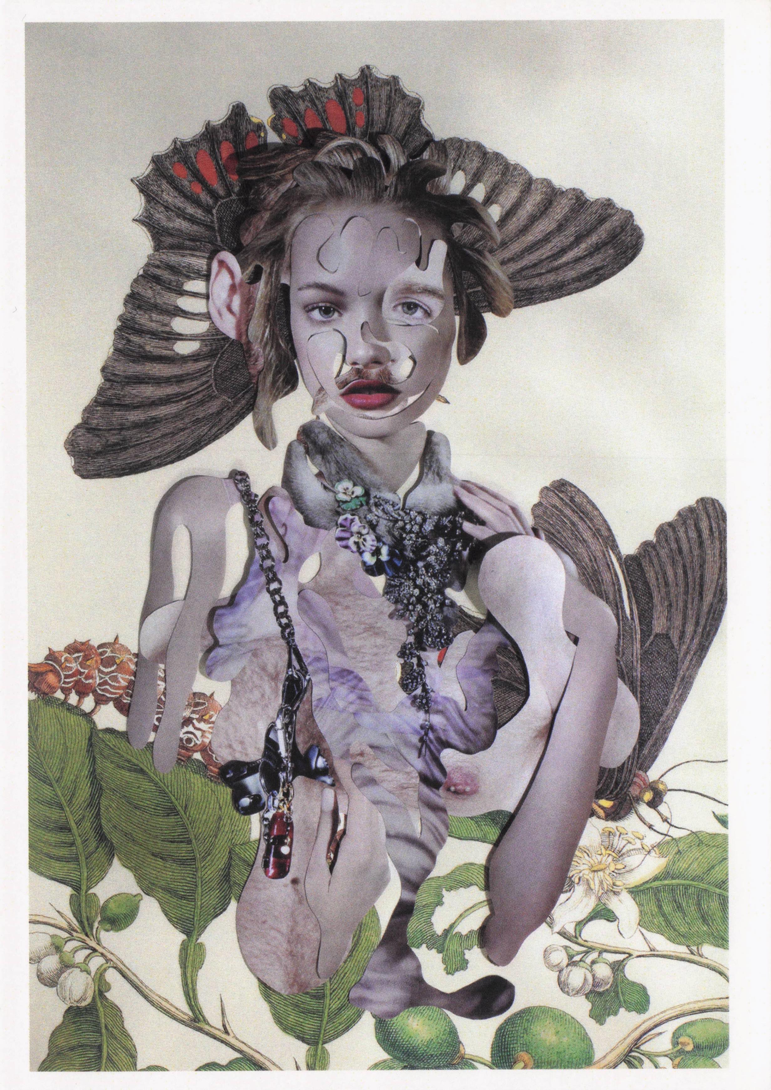 Surreal Gay LGBT Woman Insects Metamorphosis Photo Art Award Postcard