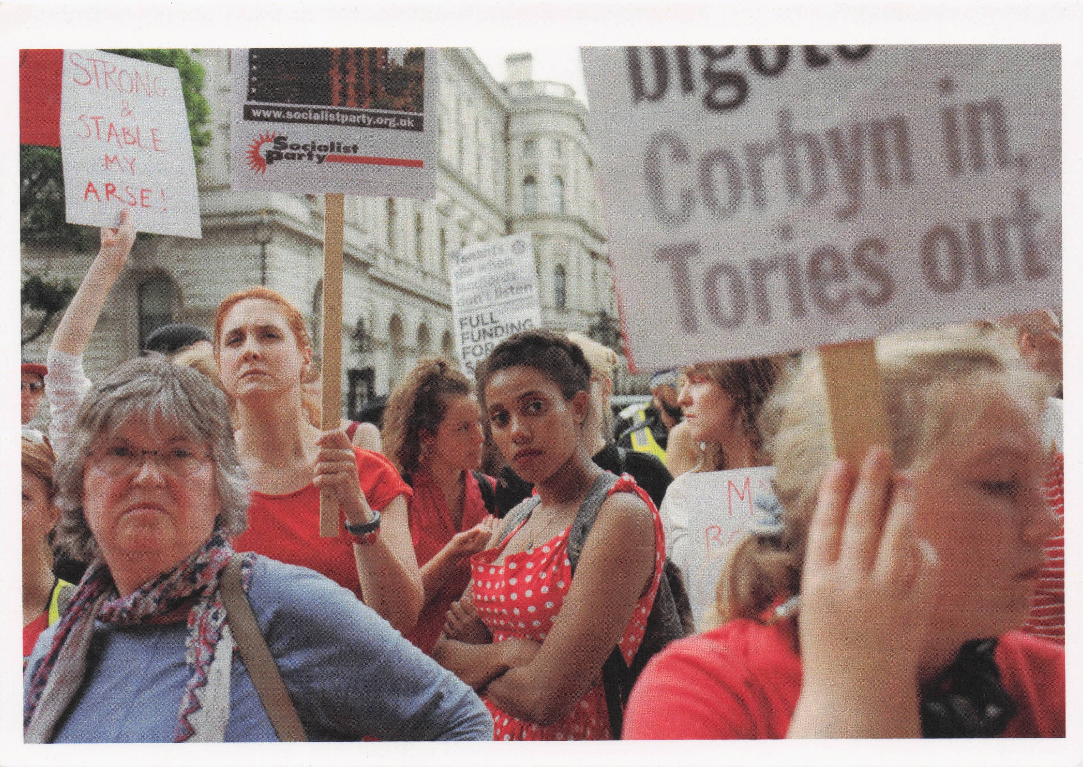 Jeremy Corbyn Labour Political Anti DUP March London Photo Art Postcard