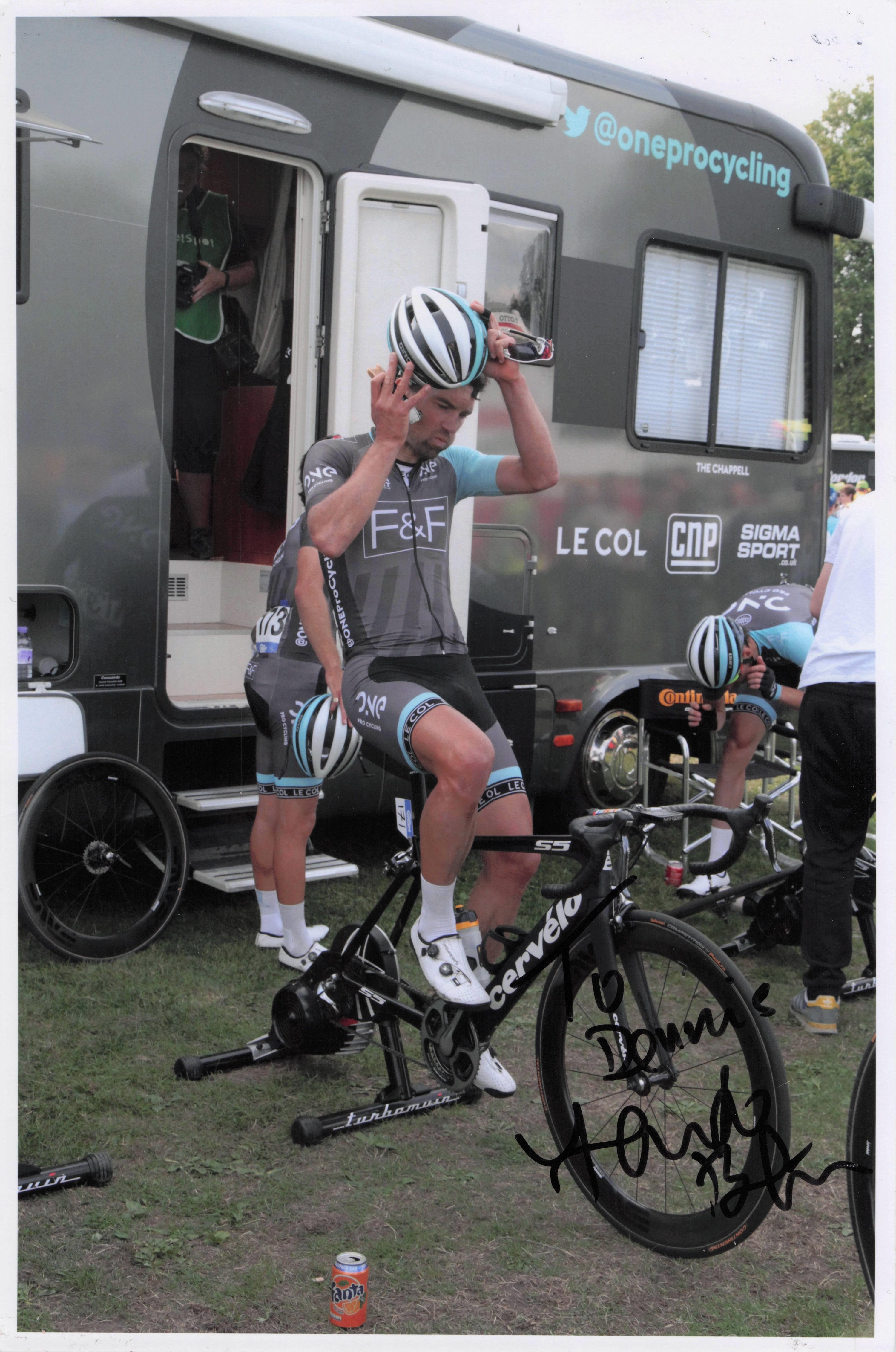 Yanto Barker British Cyclist 2015 Tour Of Britain 12x8 Hand Signed Photo